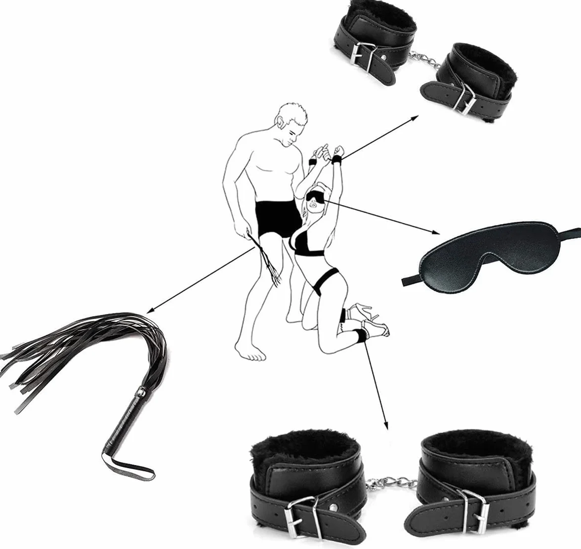 Bondage Set SM Sex Restraints 26 Pieces Fetish Leather Sex Toys