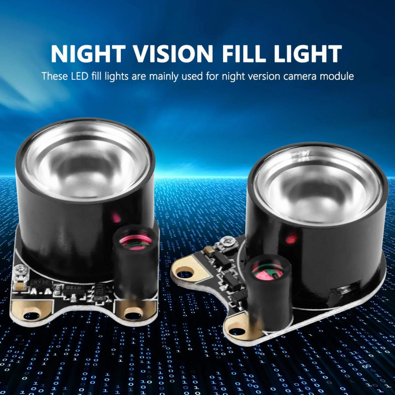 1 paio LED Fill Light Ir 850ir Night Visionss Camera Module Raspberry Pi Fill Light Ir Cut Camera Module Board Standard 5mp con viti e dadi per Raspberry Pi 3/2/b+