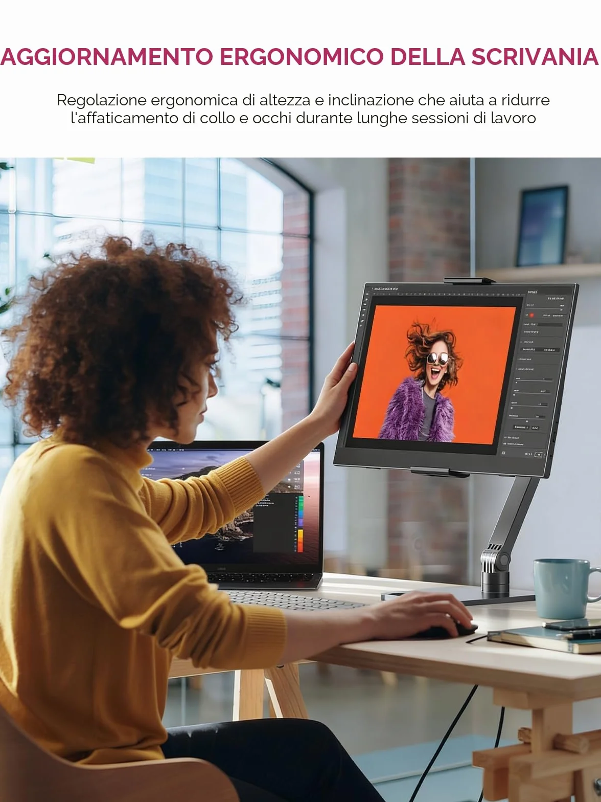 UPERFECT Monitor Portatile 15.6" 125% sRGB Portabler Monitor con Supporto Pieghevole, 2000:1 Contrasto HDR EyeCare FHD Opaco Secondo Schermo Ultrasottile per Laptop/PC/Smartphone/Console di Gioco