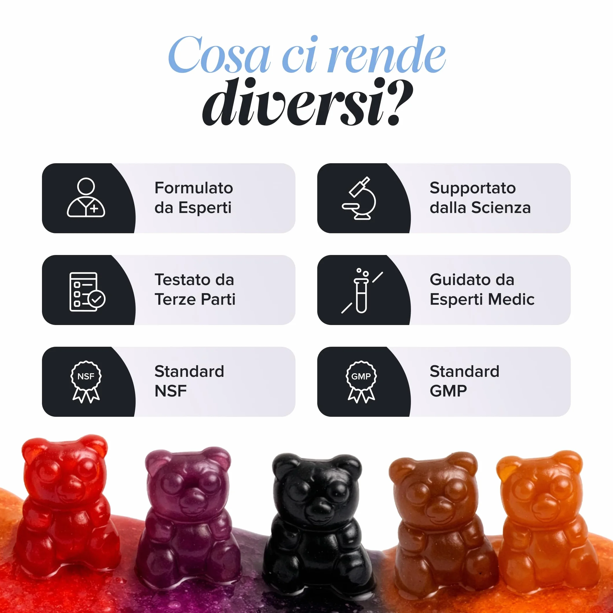 Probiotici Bambini Gommose Fermenti Lattici con Vitamina D3 & Calcio Benessere Intestinale Difese 30 Gommose Novomins