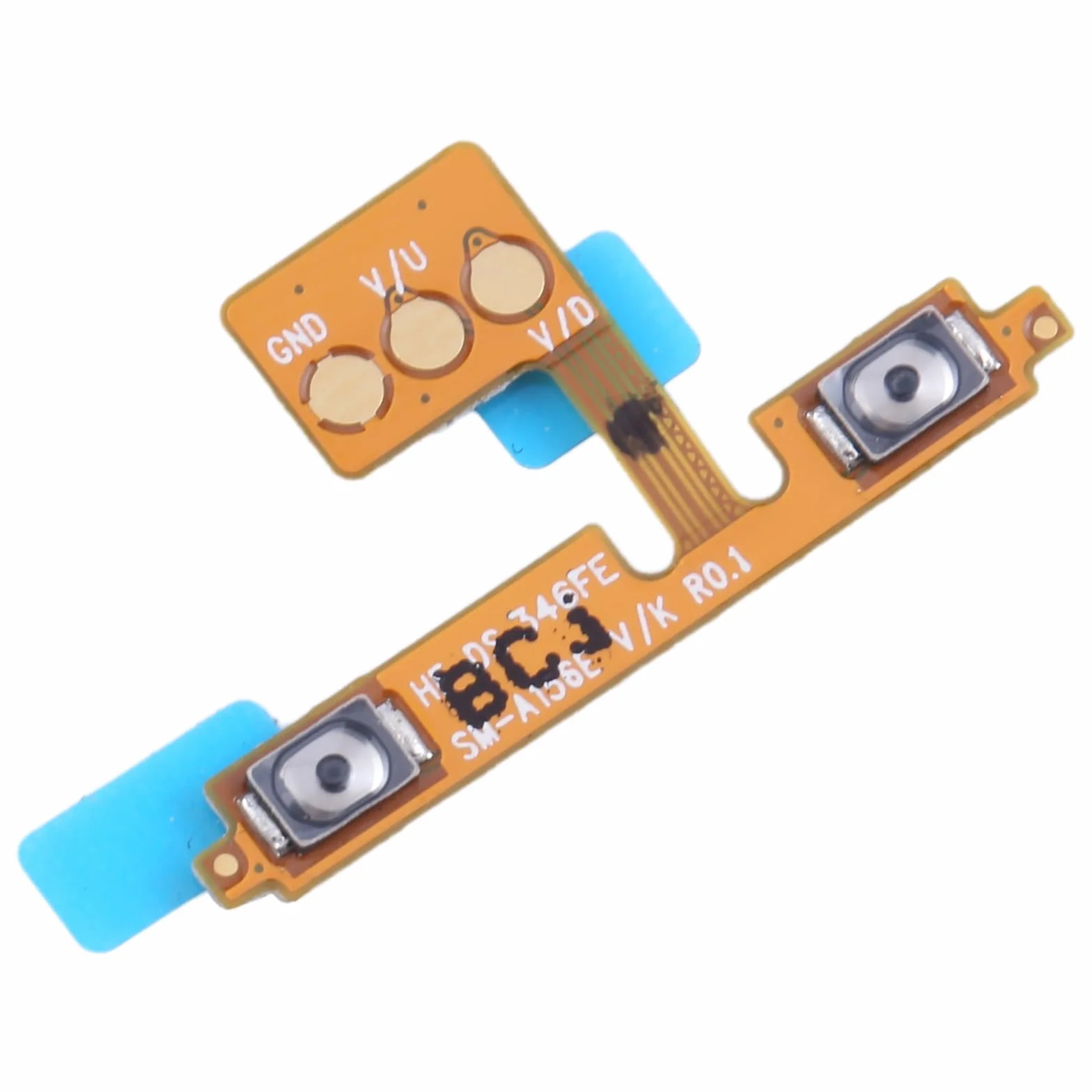 Ricambio compatibile con SAMSUNG GALAXY A15 4G SM-A155F / A15 5G SM-A156B flat flex circuito SWITCH PULSANTI CONTROLLO VOLUME KEY + -