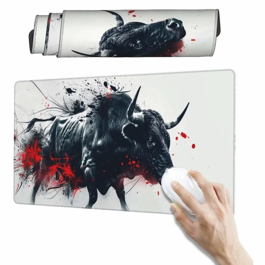 Tappetino Mouse Oscurità Tappetino Mouse XXL 1600 x 800 mm, Mucca Tappetino Scrivania con Base In Gomma Antiscivolo, Tappetino Mouse Gaming Impermeabile Mouse Pad, Maggiore Precisione e Velocità qw688
