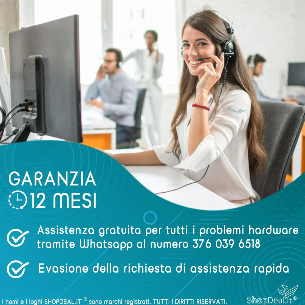 Mini PC fisso Core i5 8GB RAM 256GB SSD Win 11 Wi-Fi Ricondizionato Garantito