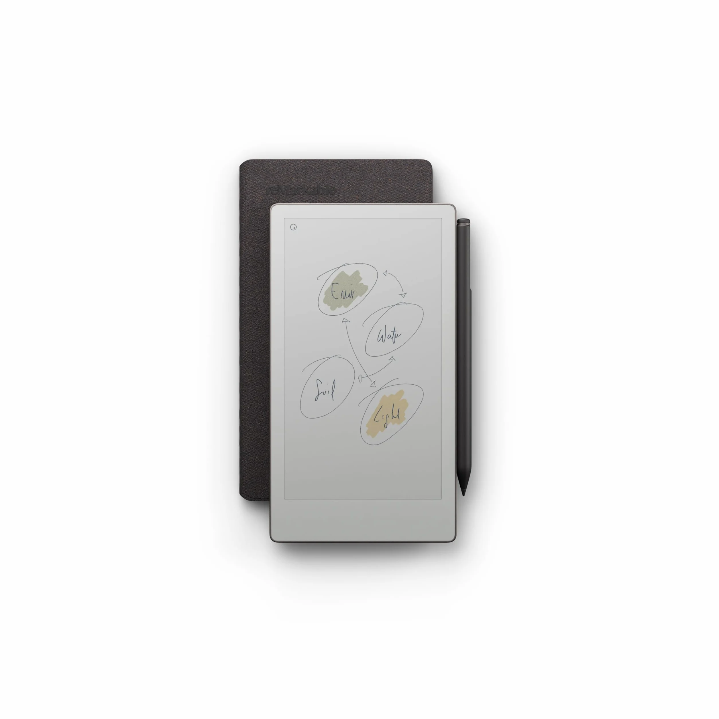 reMarkable Paper Pro Move Tablet a Inchiostro Elettronico Display a Colori 7,3" Pennino Marker Plus Custodia Book Folio Polimero Basalto