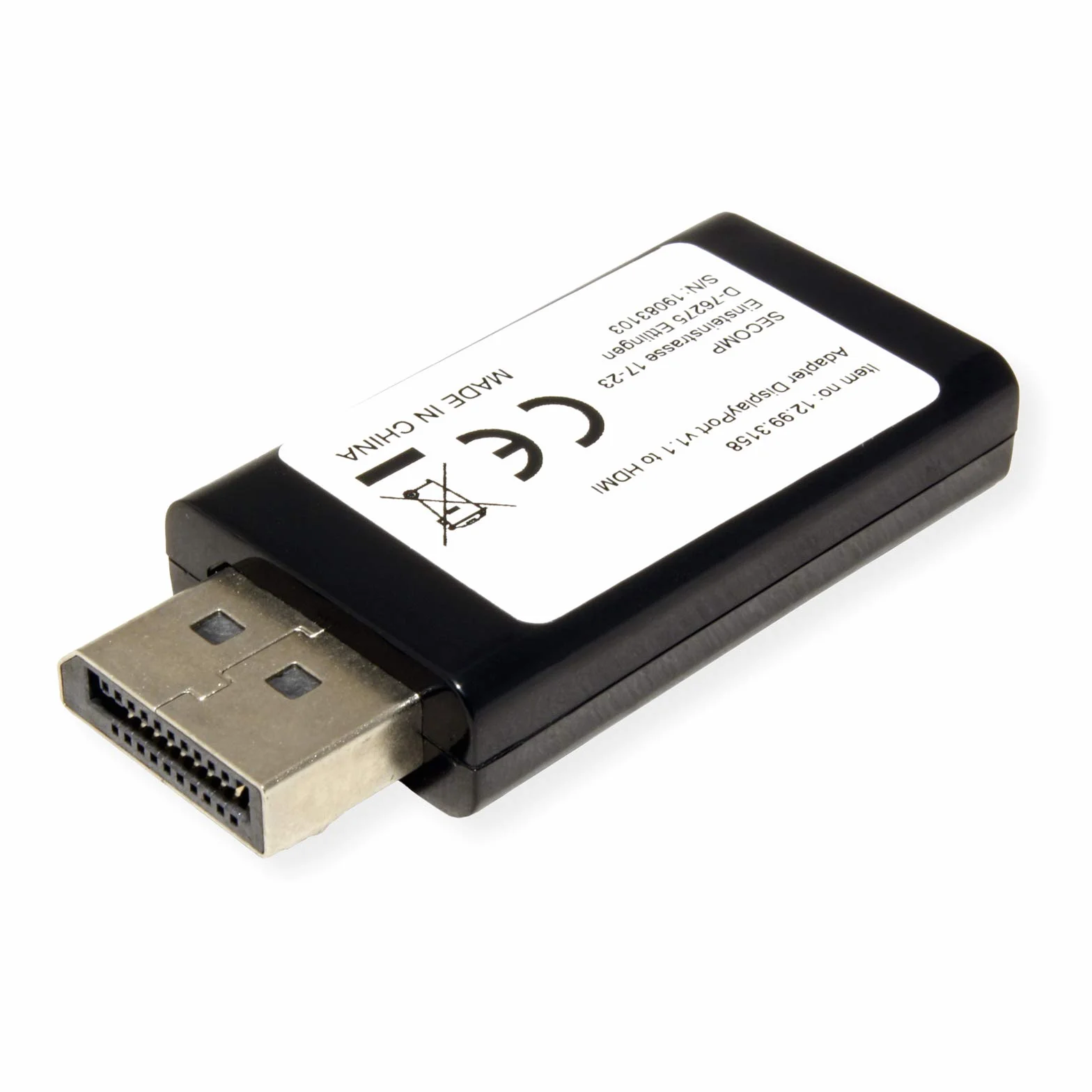 VALUE Adattatore HDMI DisplayPort, DP maschio HDMI femmina