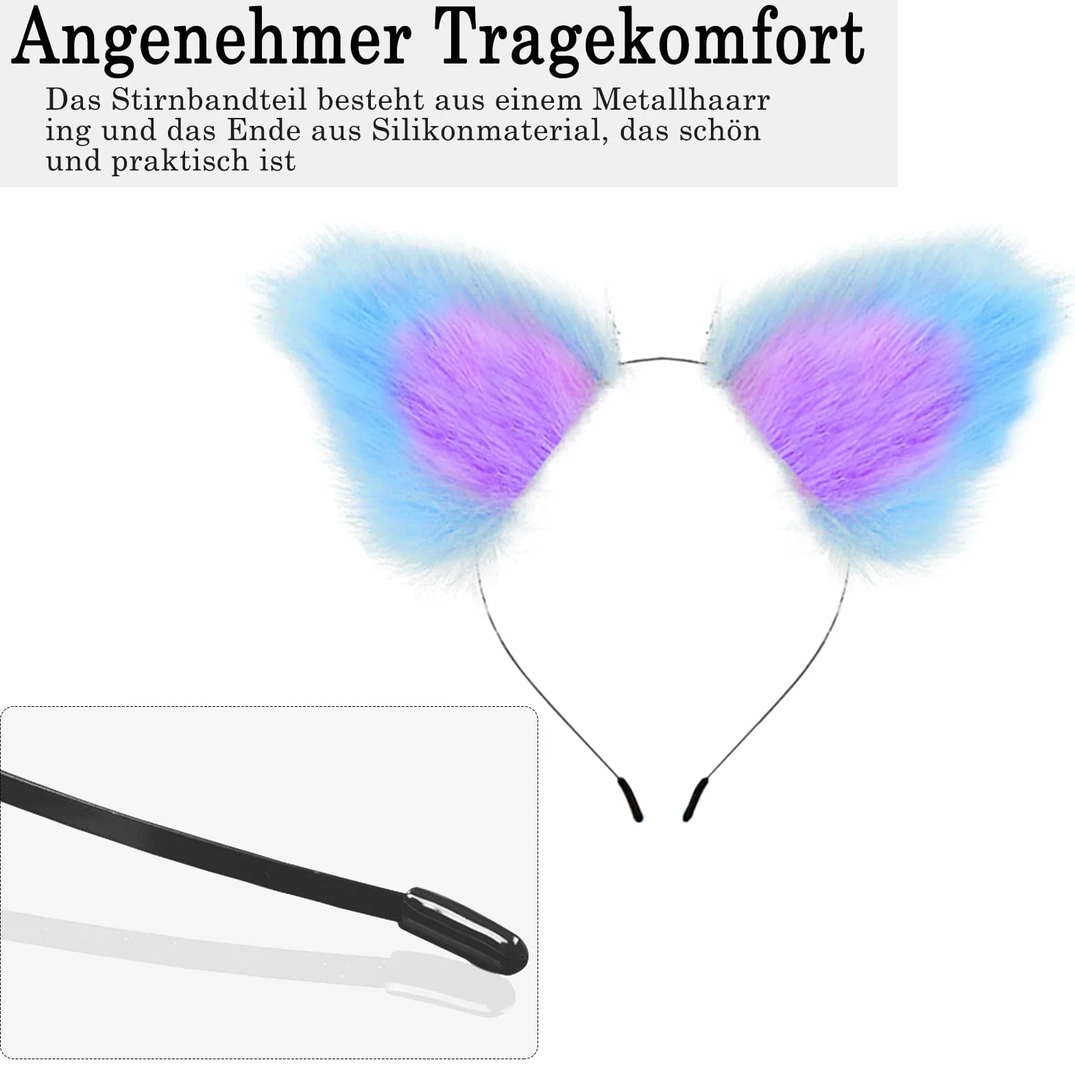 BDSMLOVE anal plug set cosplay fox tail cat ears hair clips nipple clamps bell collar