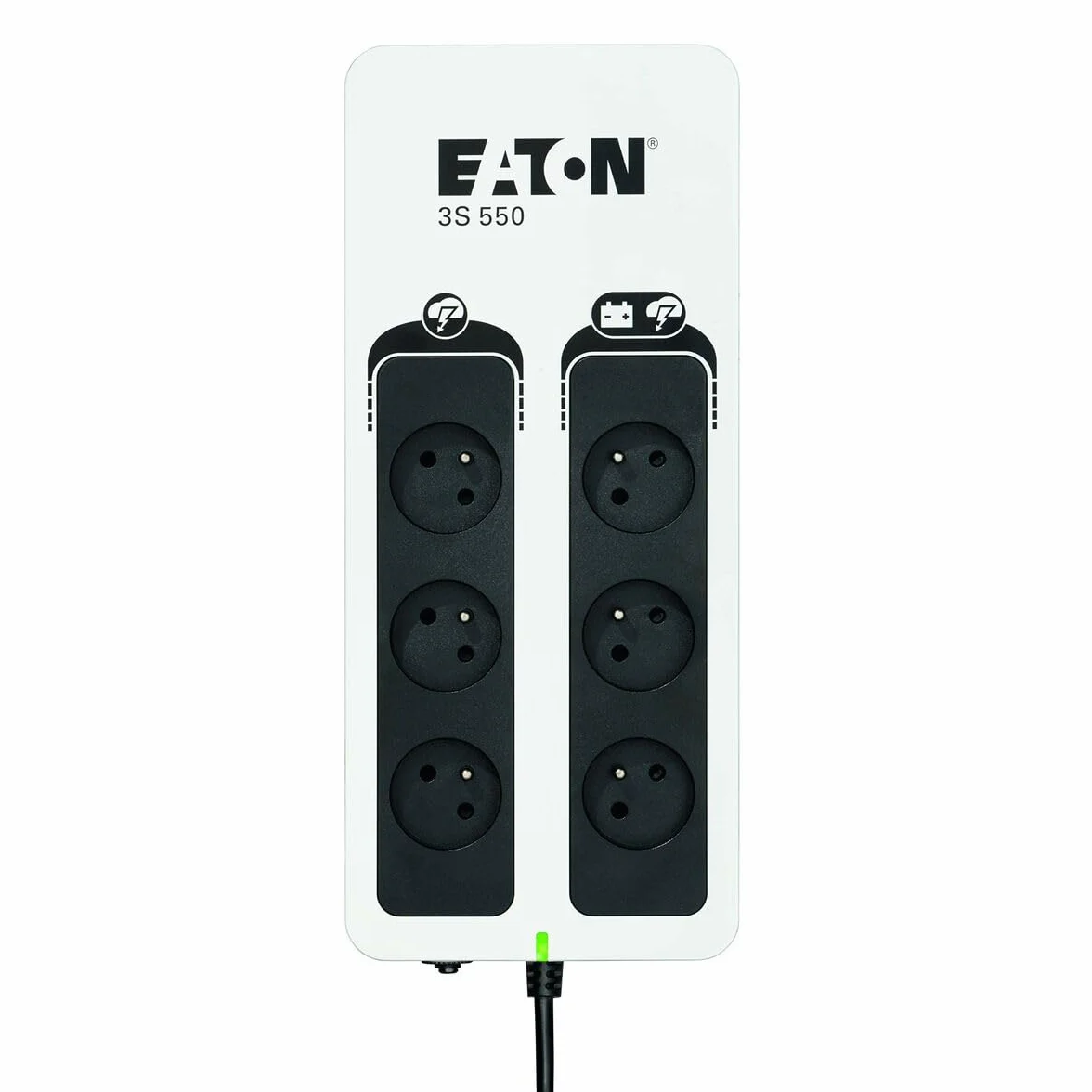 Eaton 3S 550 FR UPS – Gruppo di Continuità 550VA con 6 Prese FR e Interfaccia USB (3S550F)