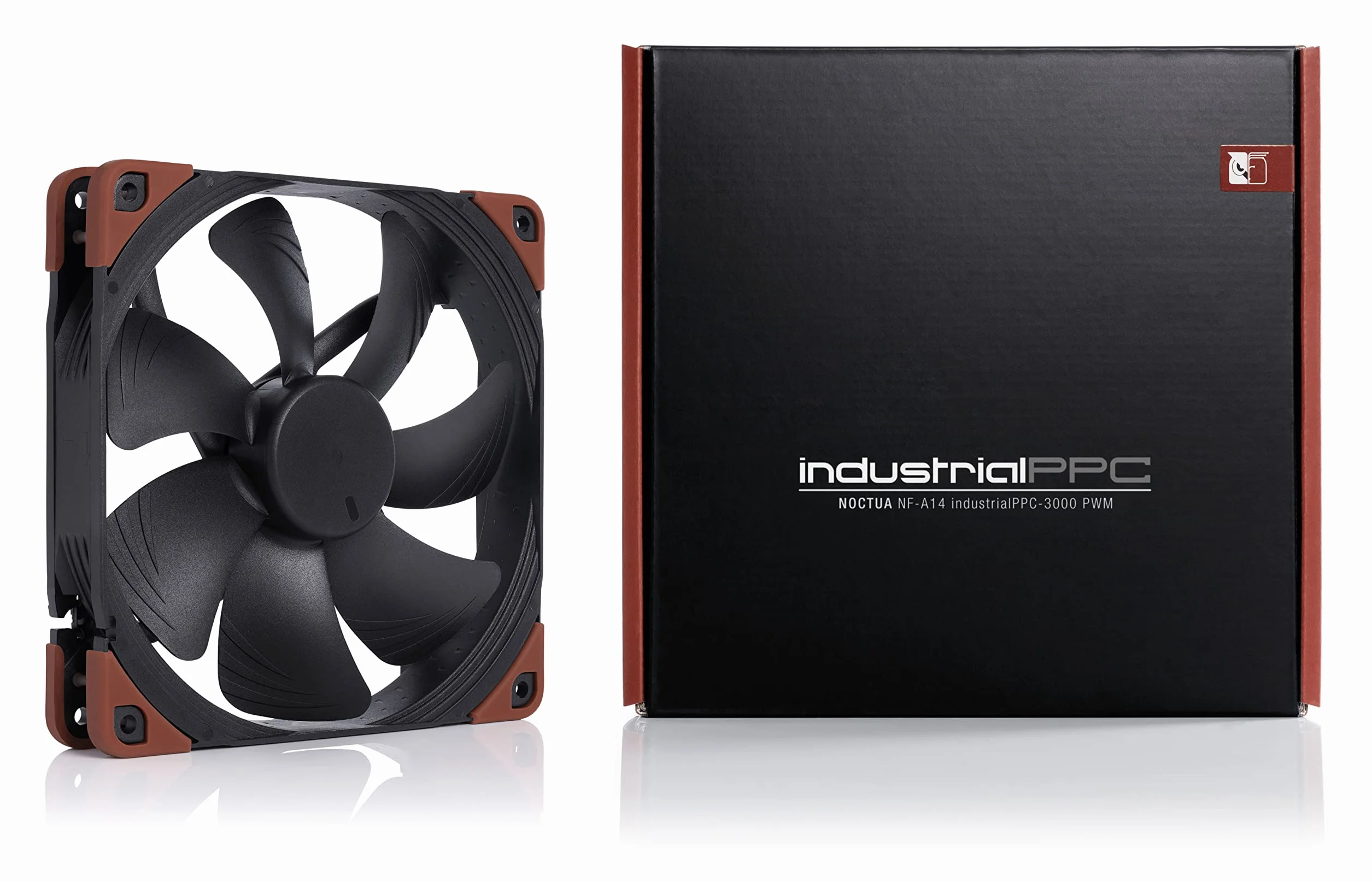 Noctua NF-A14 iPPC-3000 PWM, Ventola per Applicazioni Gravose, 4-Pin, 3000 RPM (140 mm, Nero)