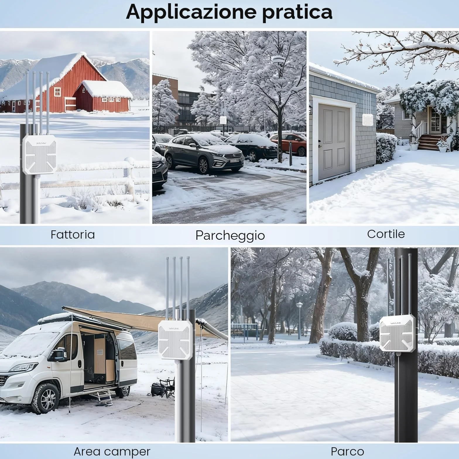 Wavlink AX3000 Mesh – Punto di accesso WiFi a lunga portata – ideale per grandi aree