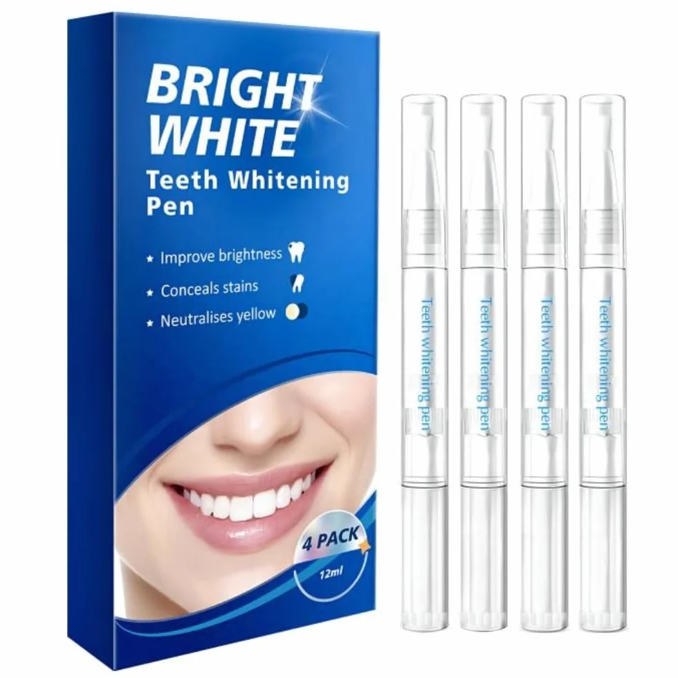 Gel Sbiancante Denti Professionale 4 Penne con Lampada Acceleratrice per Denti Sensibili