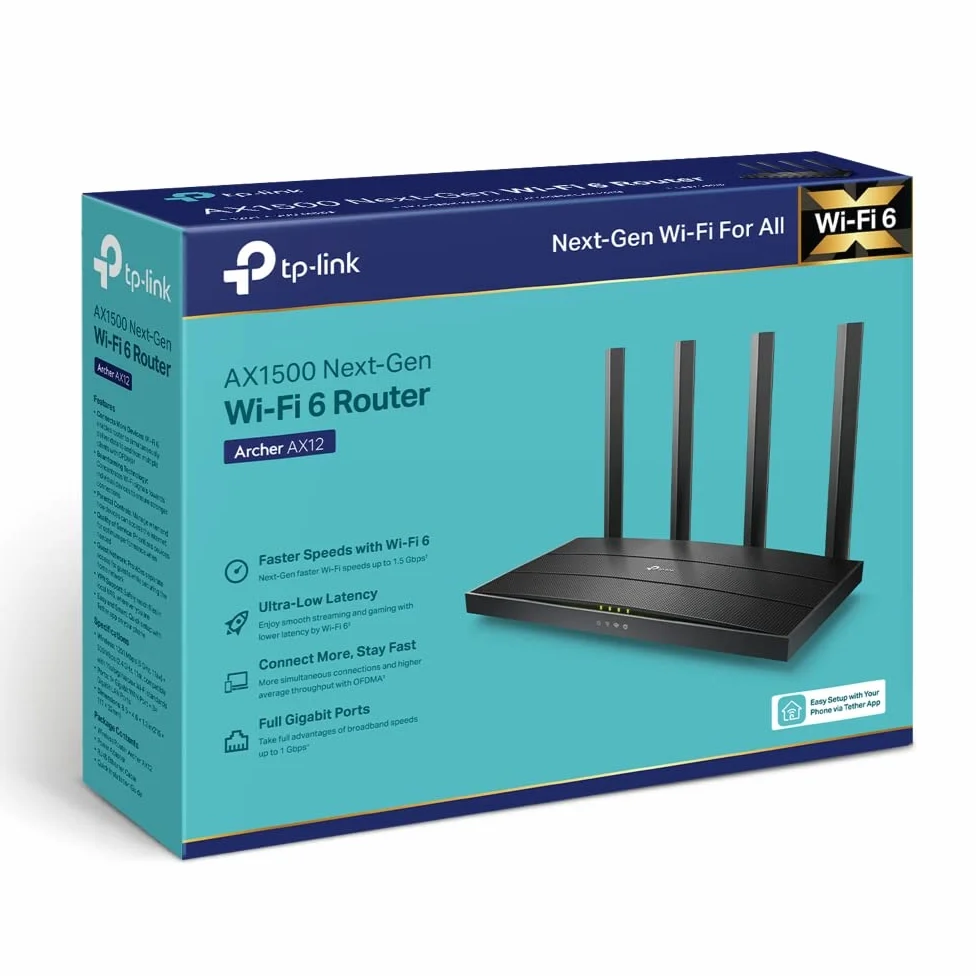 TP-Link AX1500 Gigabit Wi-FI 6 RouterAX1500 Gigabit Wi-FI 6 Router