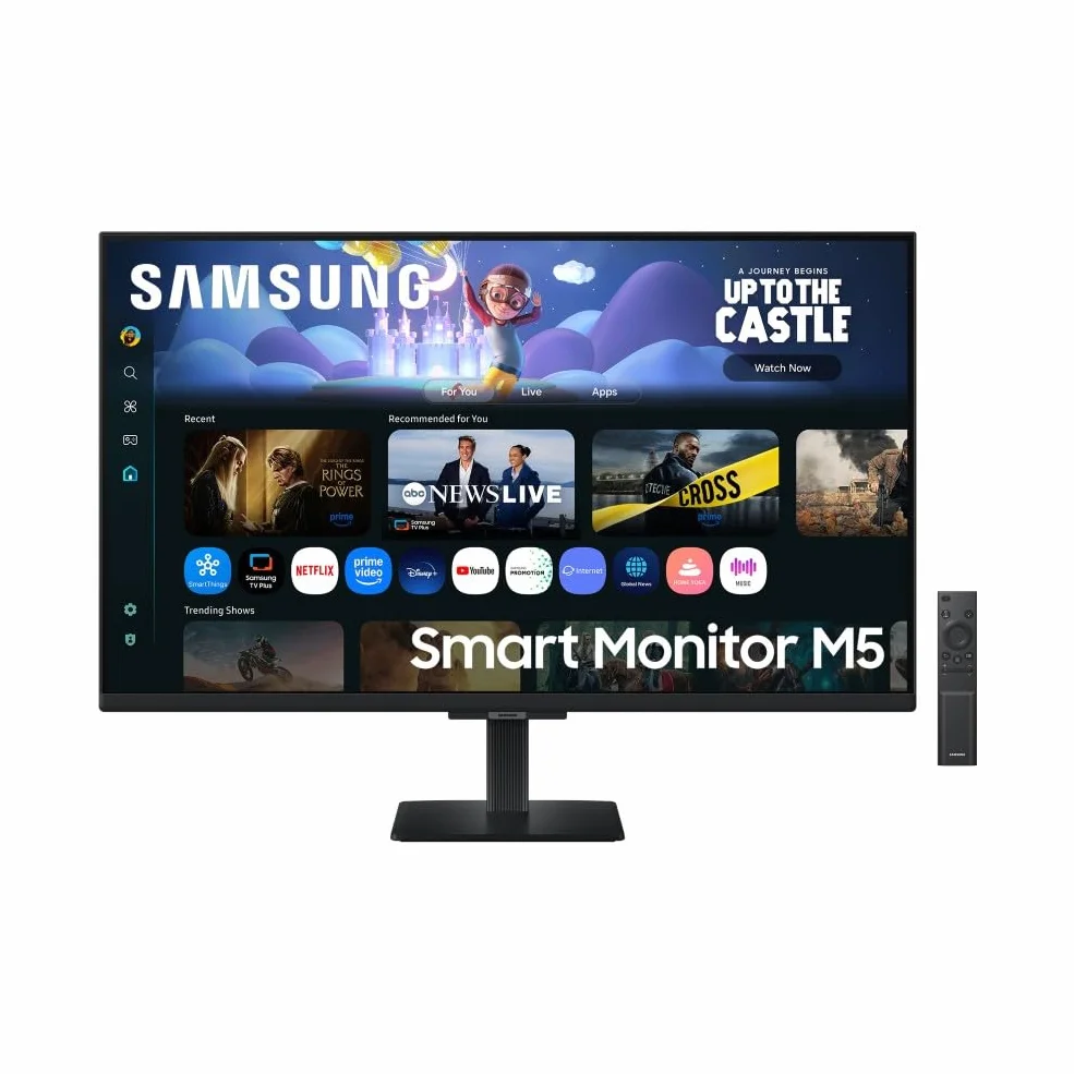 Samsung Smart Monitor M5 (S32FM502EU), Flat 32'', 1920 x 1080 (FHD), Smart Hub con AI, Office 365, Gaming Hub, Speaker integrati, Telecomando, WiFi, HDMI, USB