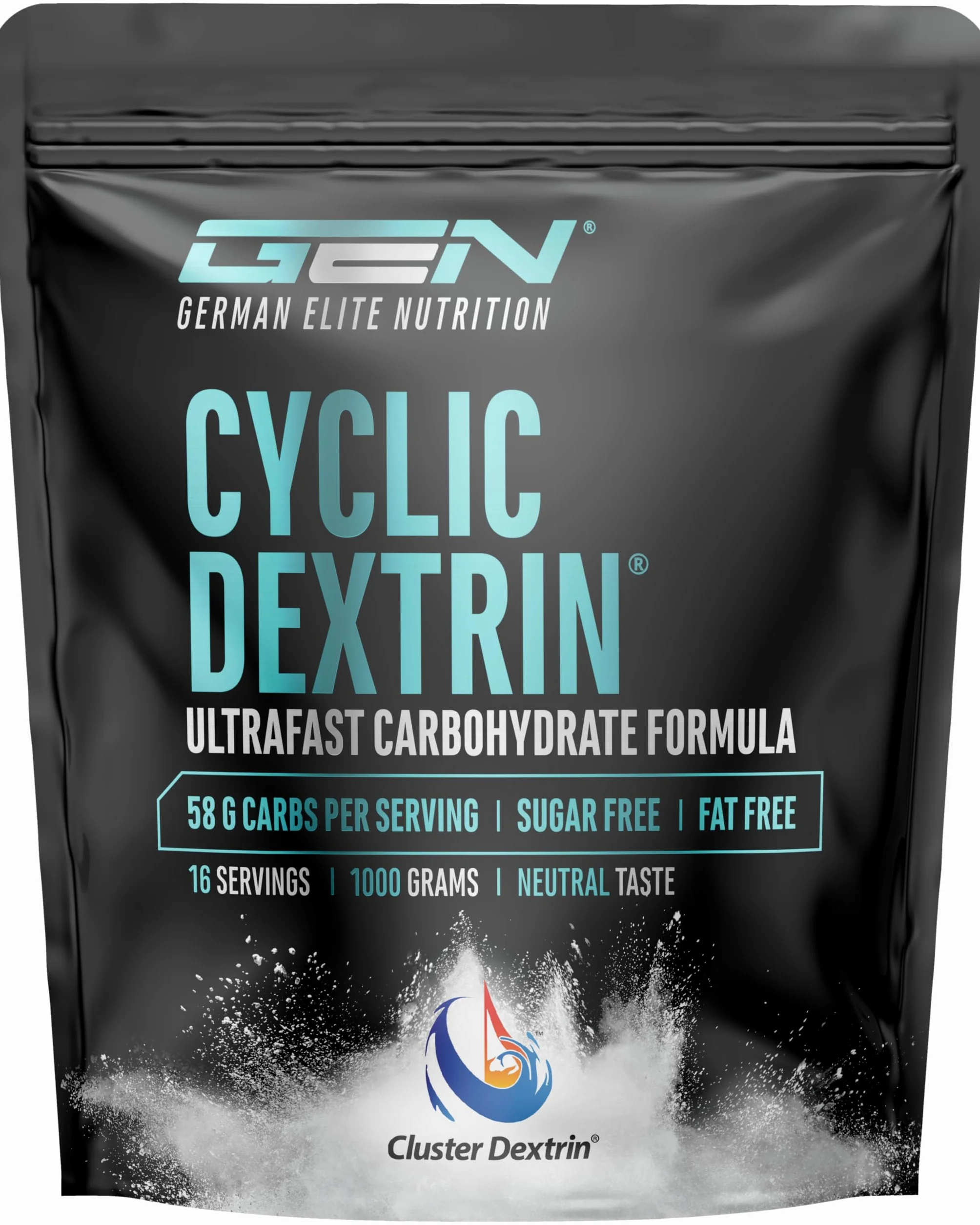 Cluster Dextrin® 1000 g - Polvere di carboidrati ciclica - Destrina ramificata - Energia vegana