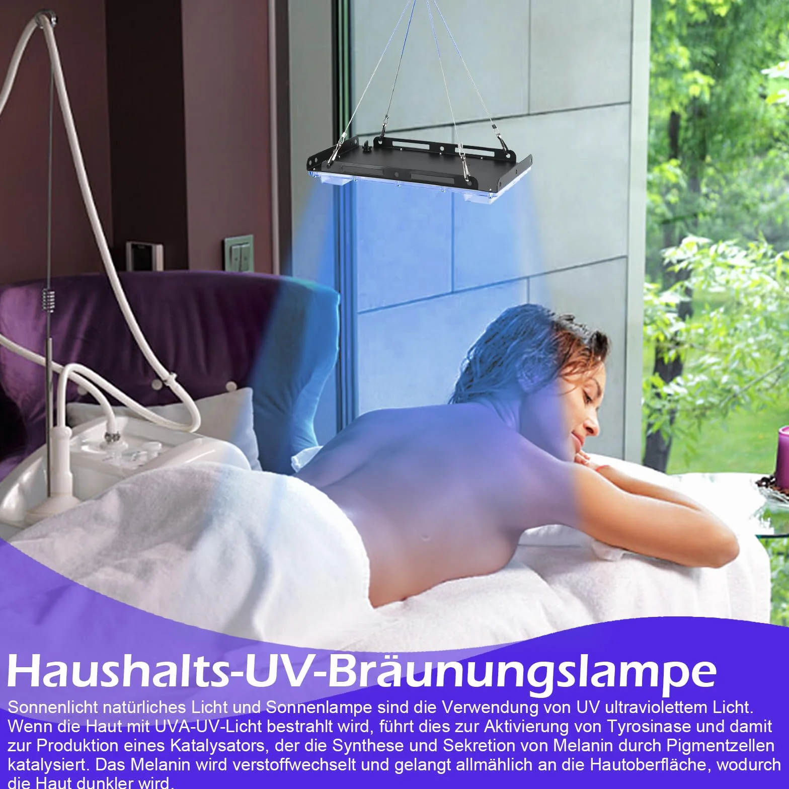 Solarium per la casa 30 W lampada abbronzante portatile 90 LED viso corpo