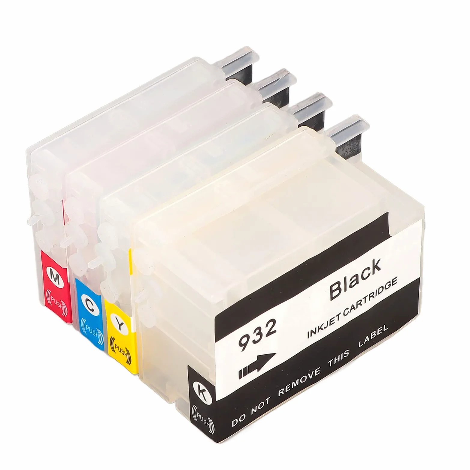 Domary Cartuccia D'inchiostro Ricaricabile PP per Officejet 6600 6700 | Chip Riciclabile Ripristinabile, Set da 4 Colori ( Ciano Magenta giallo), per la Stampa di Documenti Foto Carte di Prova