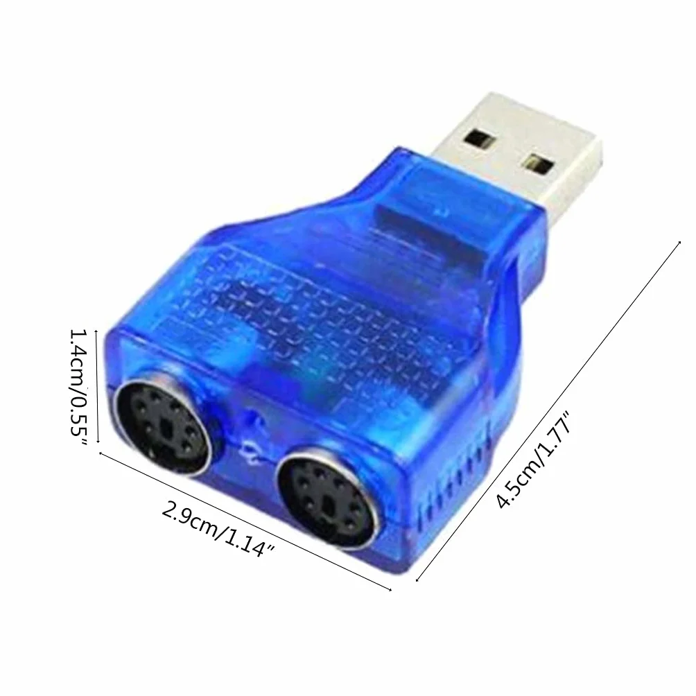 Adattatore convertitore USB maschio per PS2 femmina per PC, tastiera, mouse e cavo