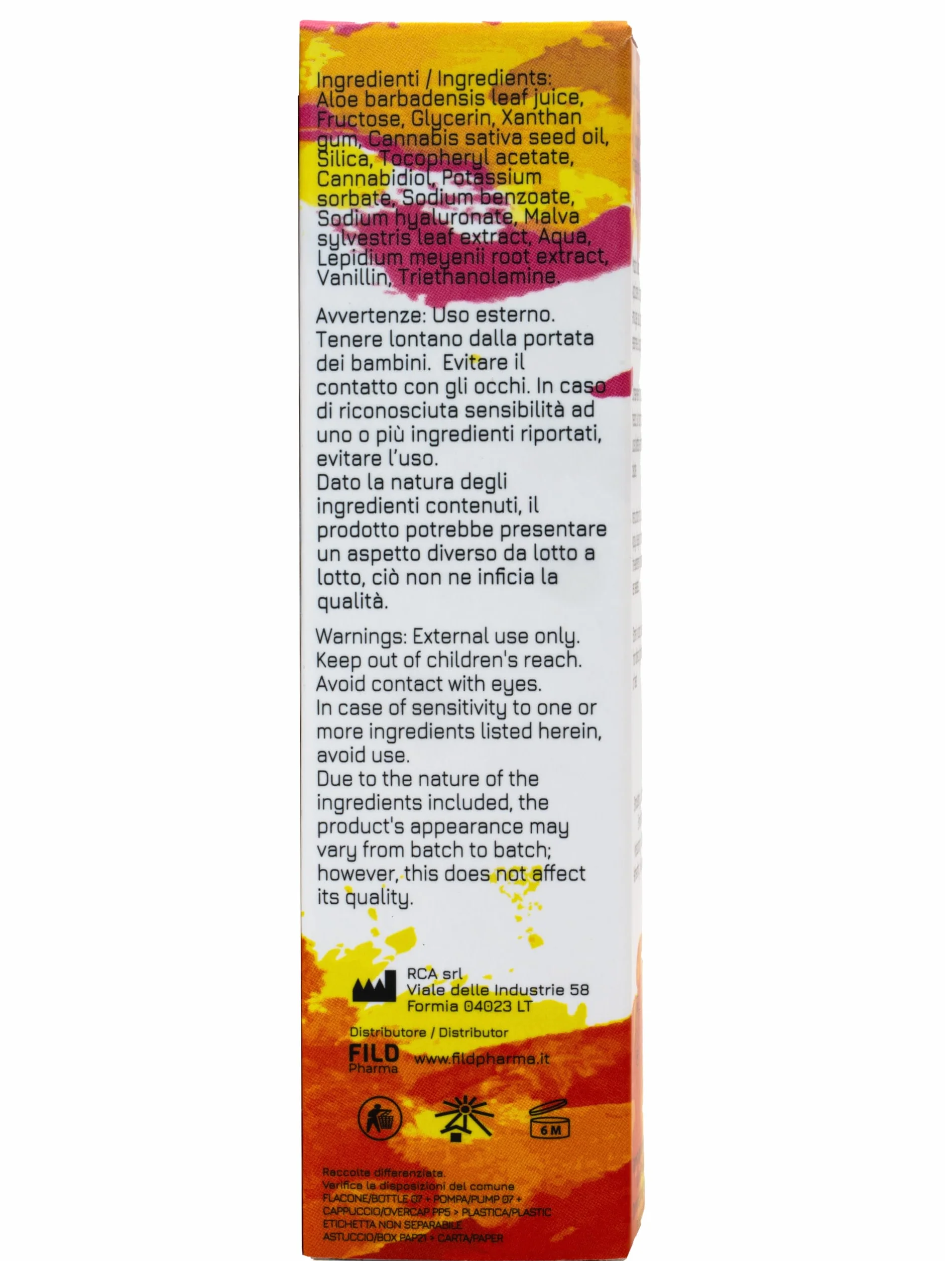 Fild More Extra Lube Gel Intimo Lubrificante Naturale con Aloe Biologica Olio di Canapa Acido Ialuronico