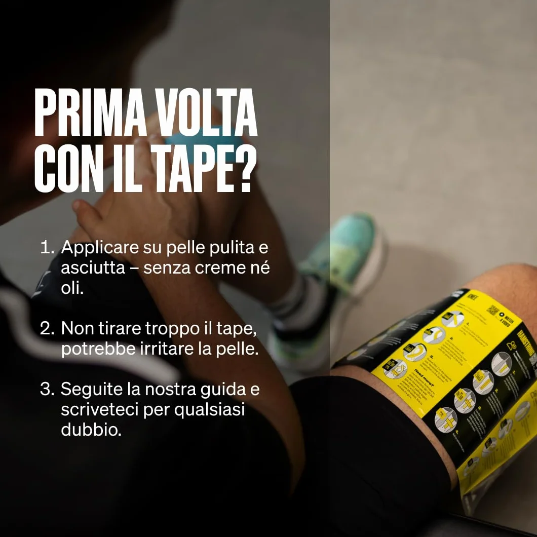 SPORTTAPE Nastro Kinesiologico 5 cm × 5 m Blu – Impermeabile Ipoallergenico per Supporto Muscolare