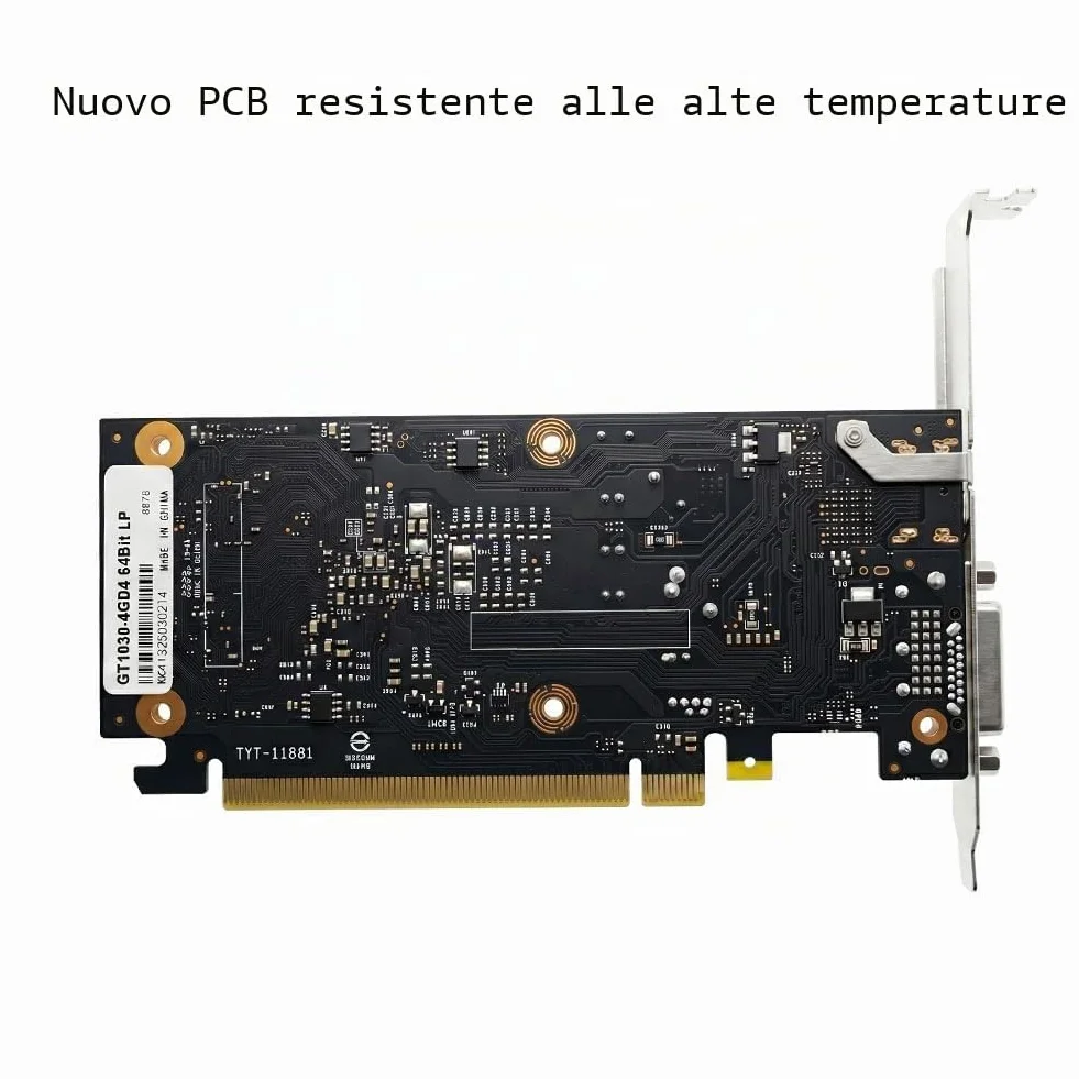 GT 1030 Scheda grafica, 4GB GDDR4 64-bit, HDMI DVI, Basso profilo, PC Scheda video, Computer GPU, DirectX 12, PCI Express x4