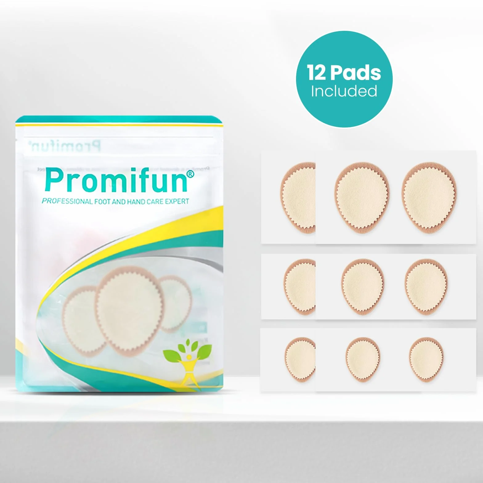 Cerotti per Calli 12 Pezzi in Feltro Medico con Adesivo Ipoallergenico Multitaglie Beige