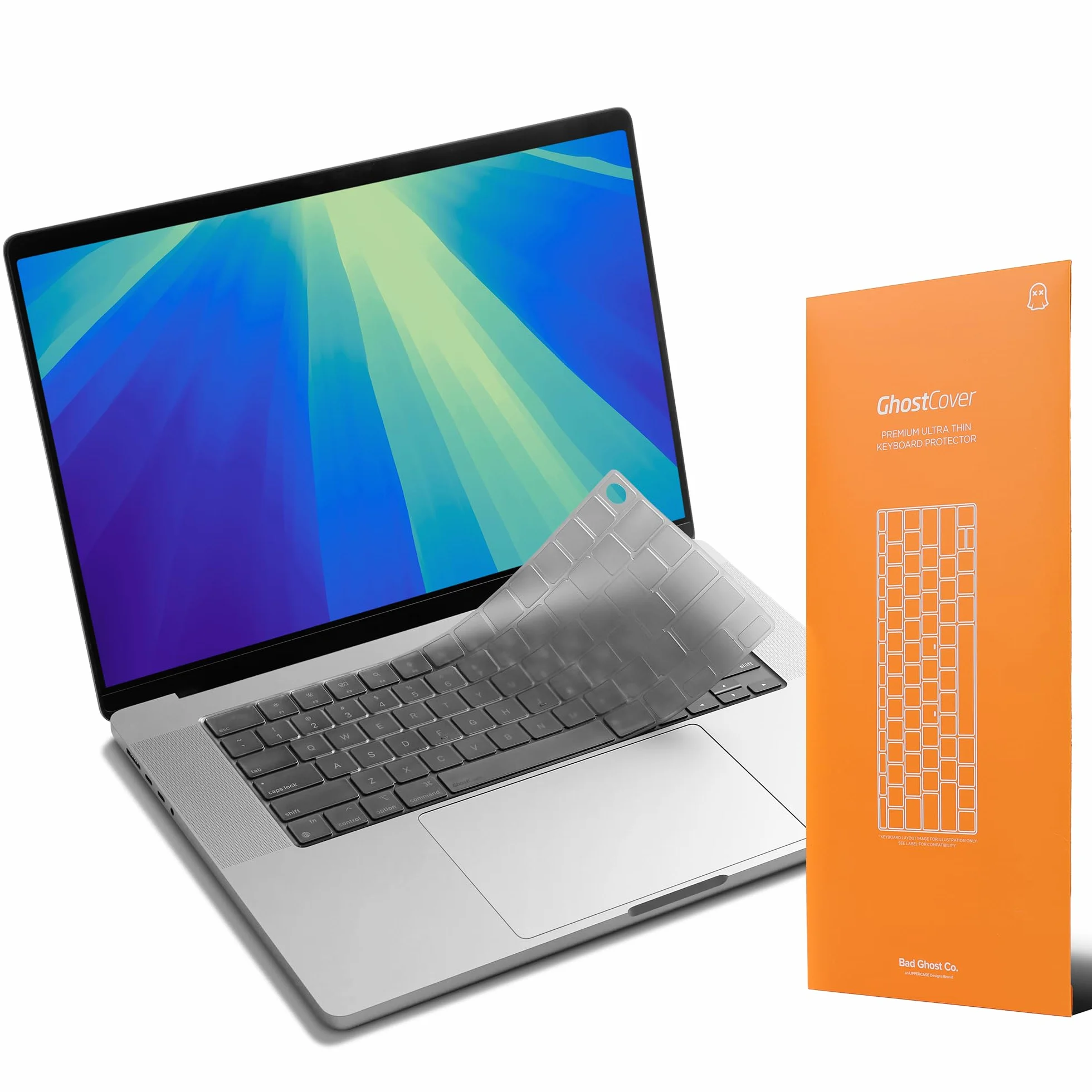 GhostCover FlexType Premium Protezione per tastiera per digitazione ad alte prestazioni, compatibile con MacBook Air 13/15 2021-2025, layout tastiera UE (tinta)