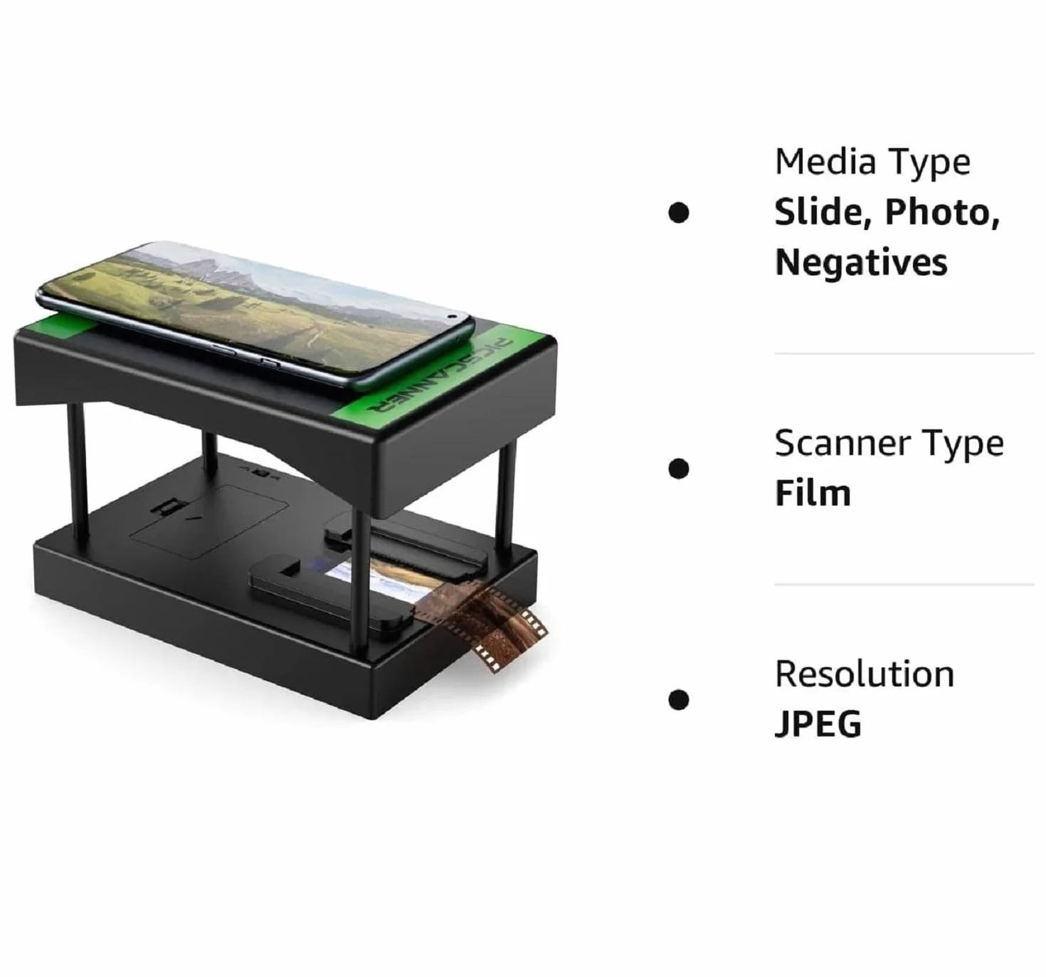 Mobile Film Scanner, Scanner diapositive e negativi, Scanner diapositive, Scanner foto, Digitalizzare diapositive e negativi a casa utilizzando lo smartphone, Conversione pellicole a colori da 35mm