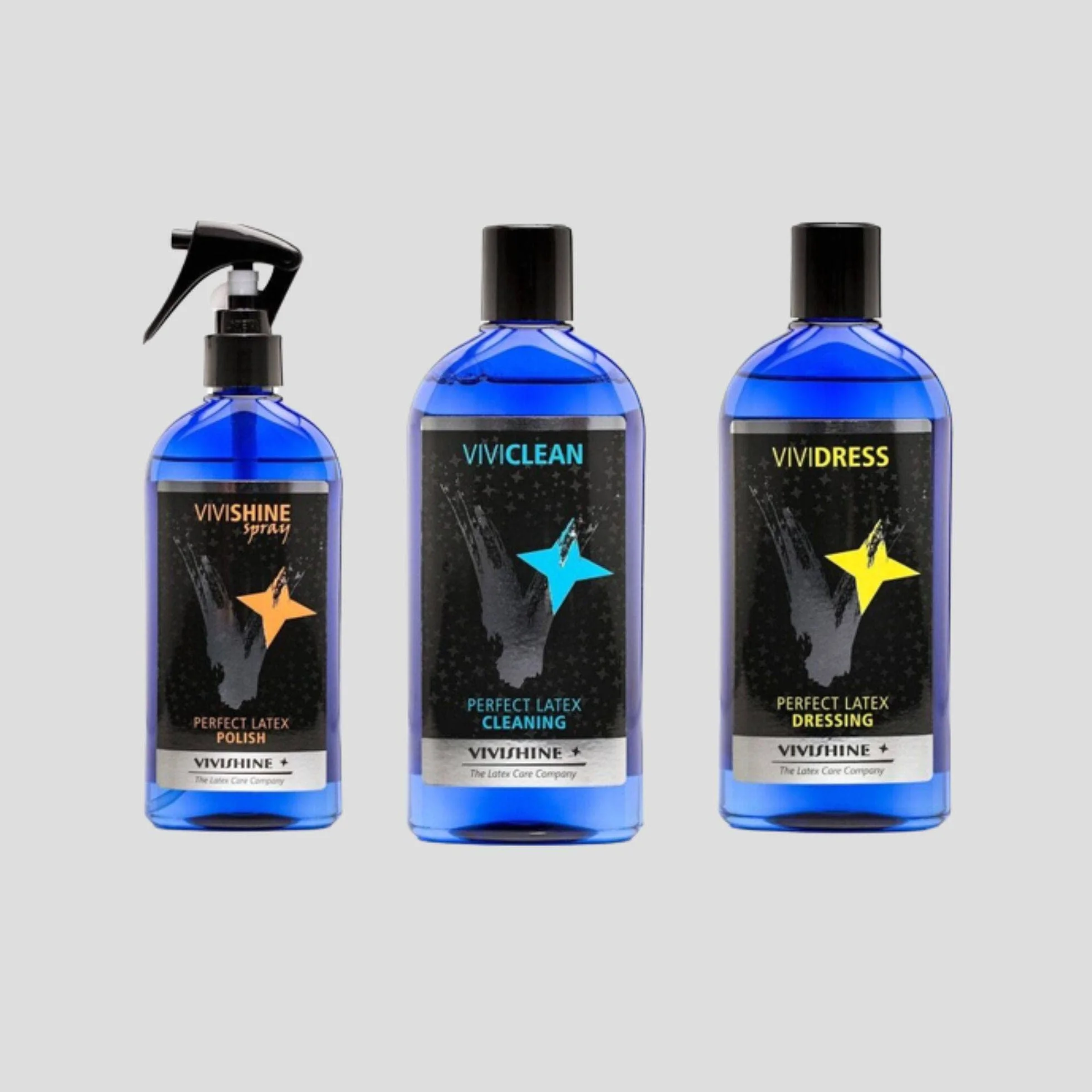 Vivishine 250 ml + Viviclean 250 ml + Vividress 250 ml Confezione da 3 per lattice