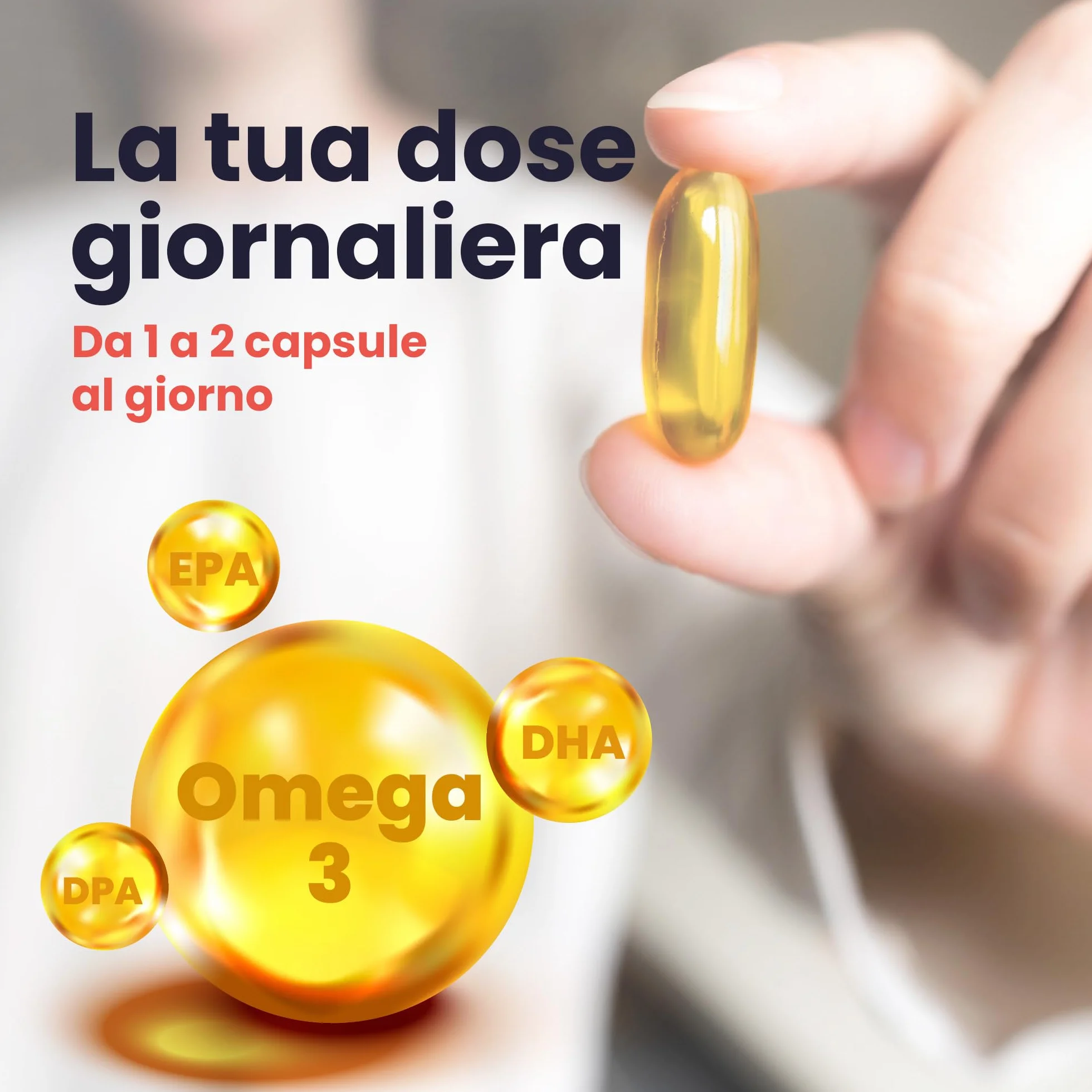 Brudy Lab Omega 3 2400 mg DHA High Dose Capsule – Olio di pesce concentrato 60 capsule