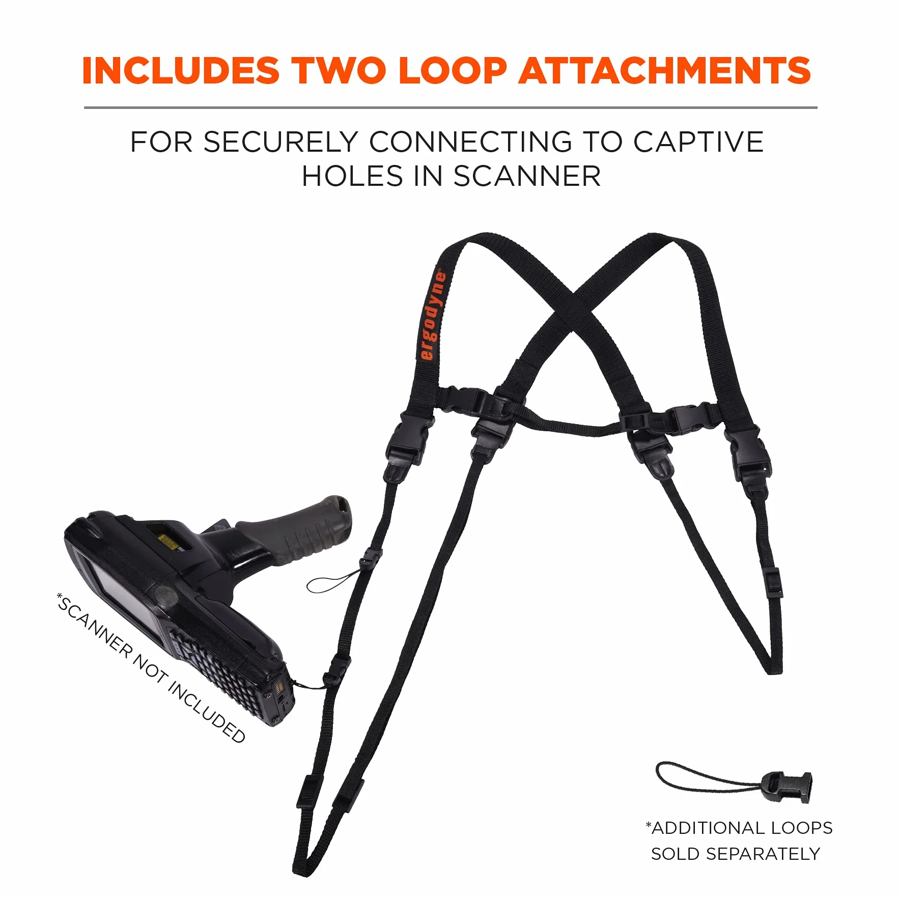 Ergodyne Squids 3132 Cablaggio per scanner di codici a barre