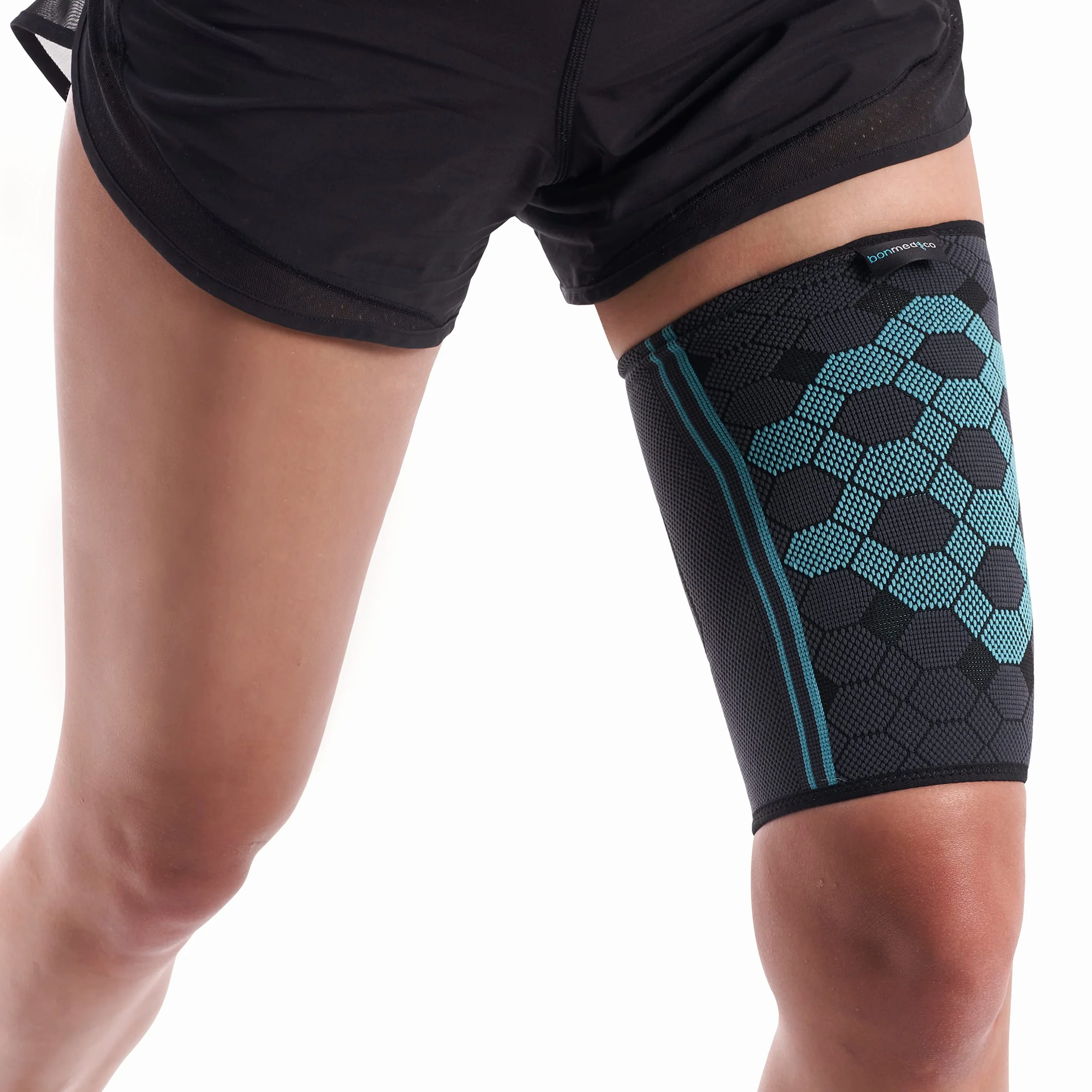 Bonmedico Fascia Contenitiva Quadricipite – Benda Elastica per Cosciera Sportiva – Supporto Gambe Allenamento Corsa Palestra