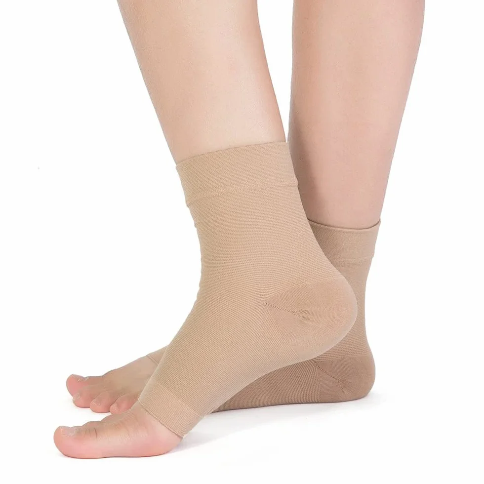 TopHomer Cavigliere Elastiche Traspiranti per Alleviare il Dolore, Recupero e Lesioni alla Caviglia, S/M/L/XL/XXL, Nero