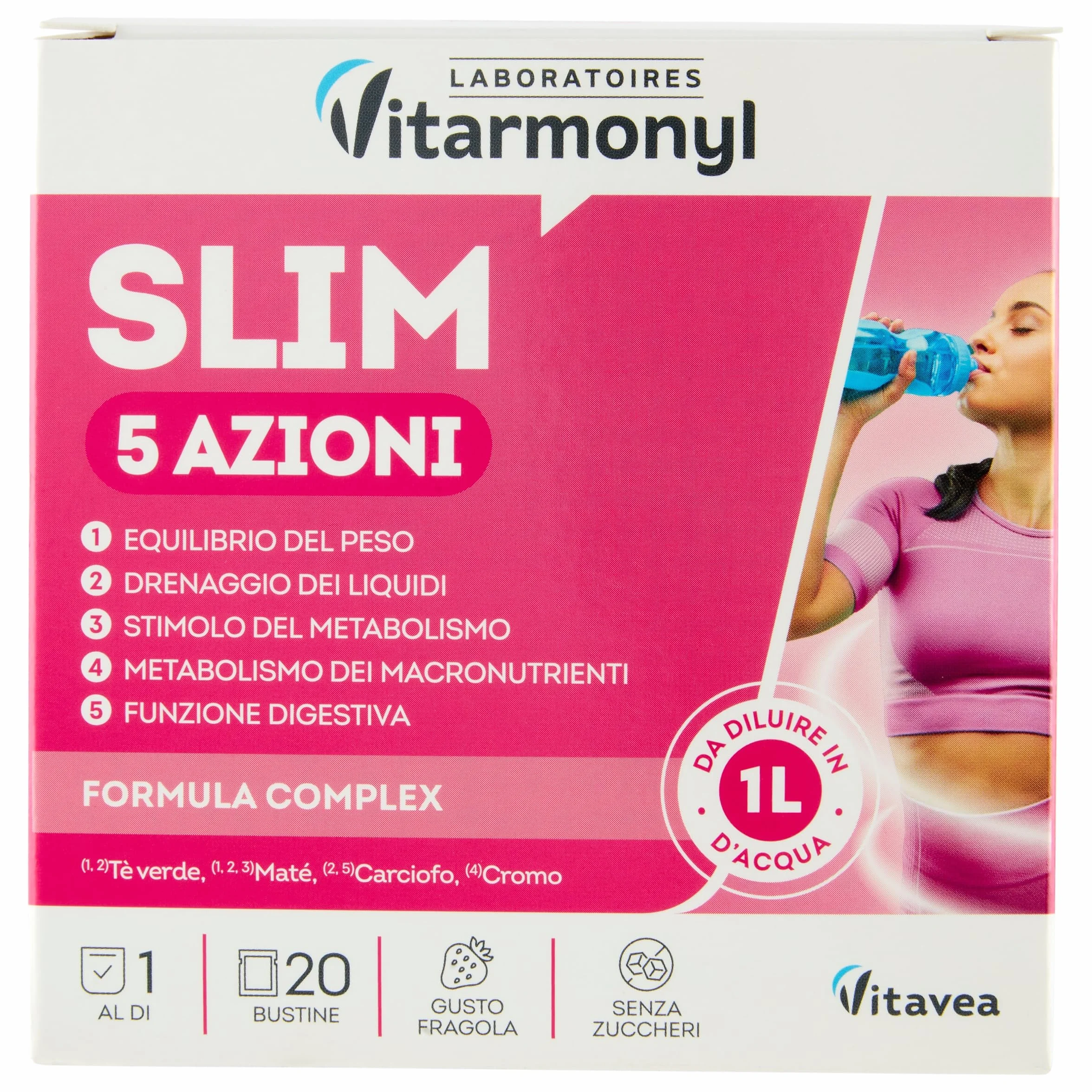 Vitarmonyl 5 Azioni Integratore Linea e Detox Drenante Forte 20 Bustine