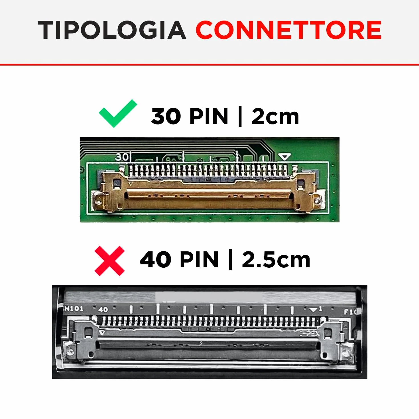HiQ+ 15.6" Led Compatibile con NT156FHM-N61 V8.0 Full Hd IPS Display Schermo