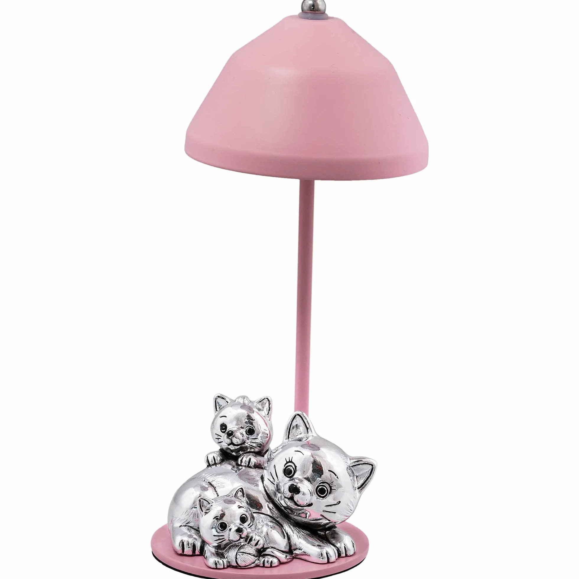 Lampada di Bagutta.Lampada con Carica USB e Famiglia di Gatti - Rosa. La referenza è: B 4229-05 R
