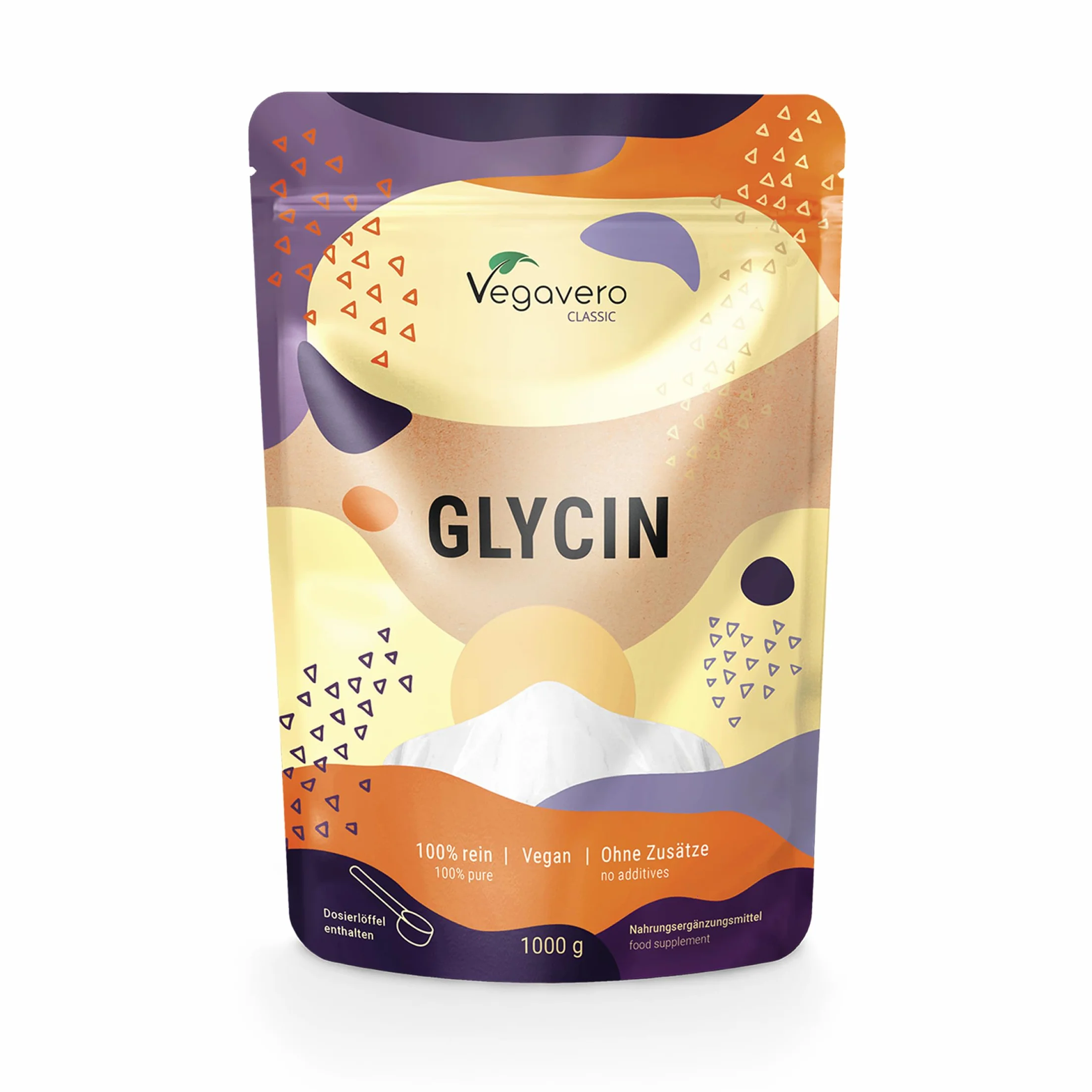 GLICINA Vegavero® 1000 g Polvere L-Glicina Pura Integratore per Dormire Articolazioni Vegan