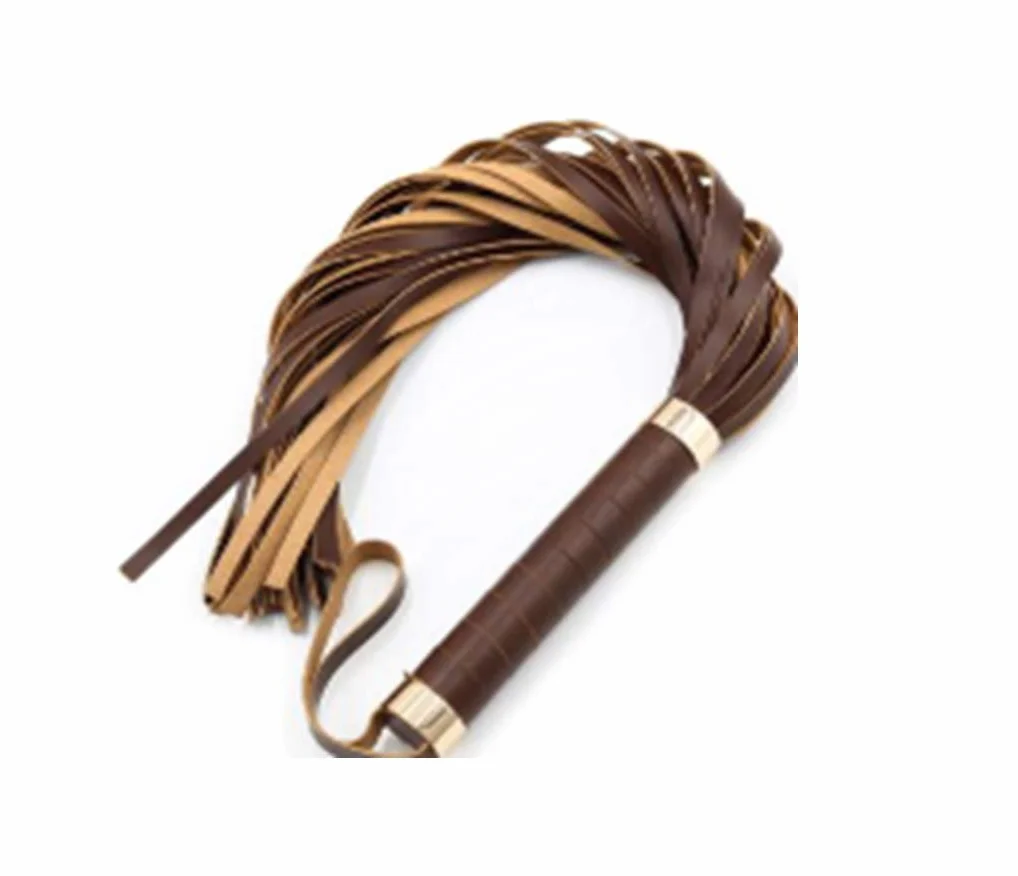 BONDAGERIE® Frustino flogger w sztucznej skórze profesjonalny Brązowy