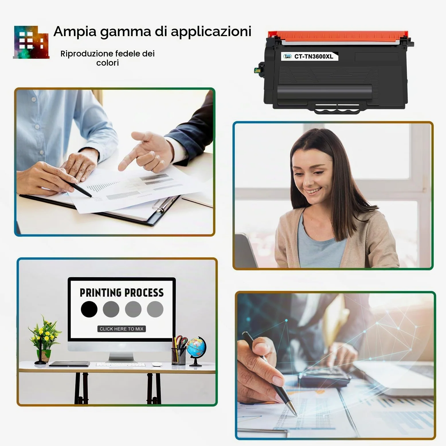 TN3600XL TN3600 TN-3600XL HL-L5210DN MFC-L5710DW Toner Con Chip 1-Pack | Compatibile per Brother TN-3600 MFC-L5710DN MFC-L6710DW HL-L6415DN HL-L6210DW DCP-L5510DW MFC-L6910DN HL-L5210DW HL-L5215DN