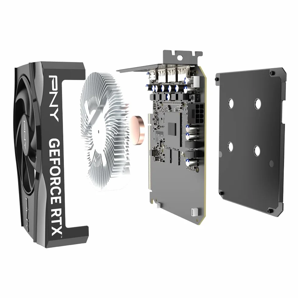 PNY Nvidia Geforce Rtx 5060 8Gb Gddr7 Scheda Grafica 3840 Cuda Core 2280 Mhz Cor