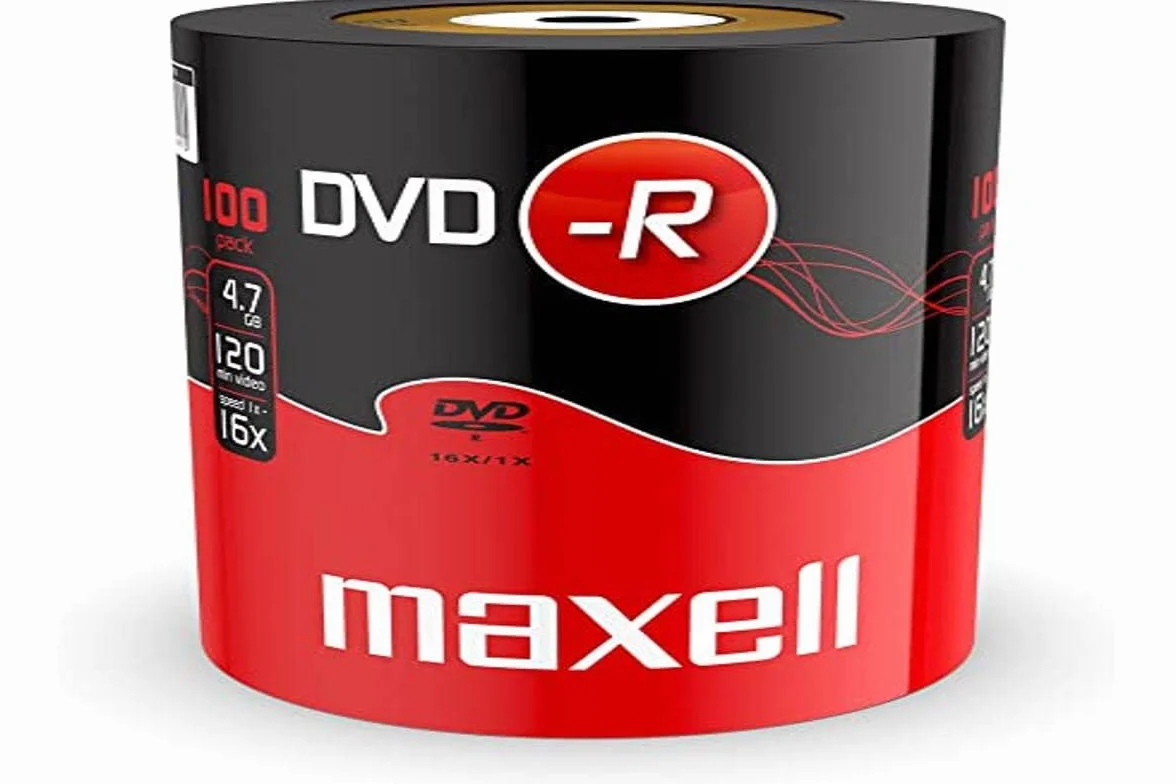 DVD-R Maxell 16X, 4,7GB in shrink da 100 pezzi
