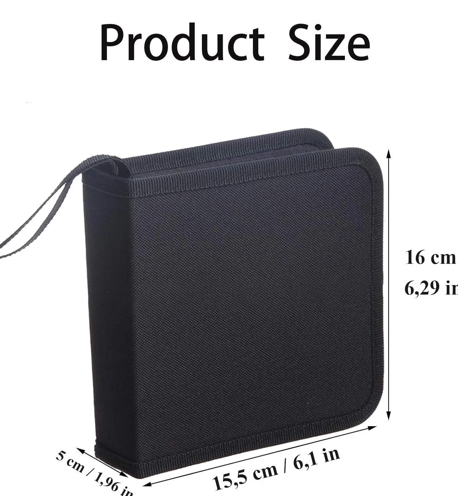 Borsa portaoggetti per CD e DVD 40 Dischi Nero
