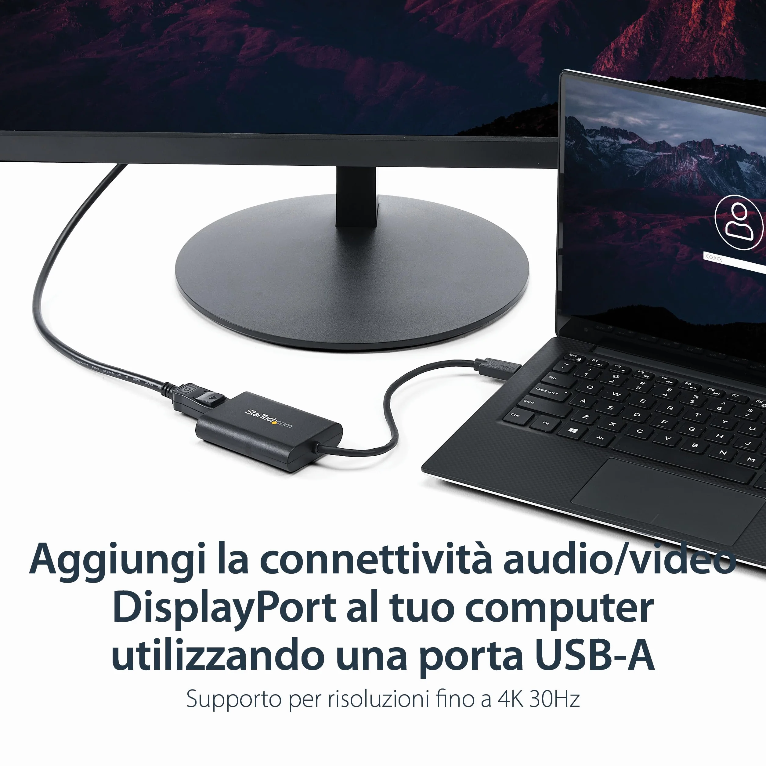 StarTech.com Adattatore USB a DisplayPort - USB 3.0 - 4K 30Hz - Convertitore video USB a DP