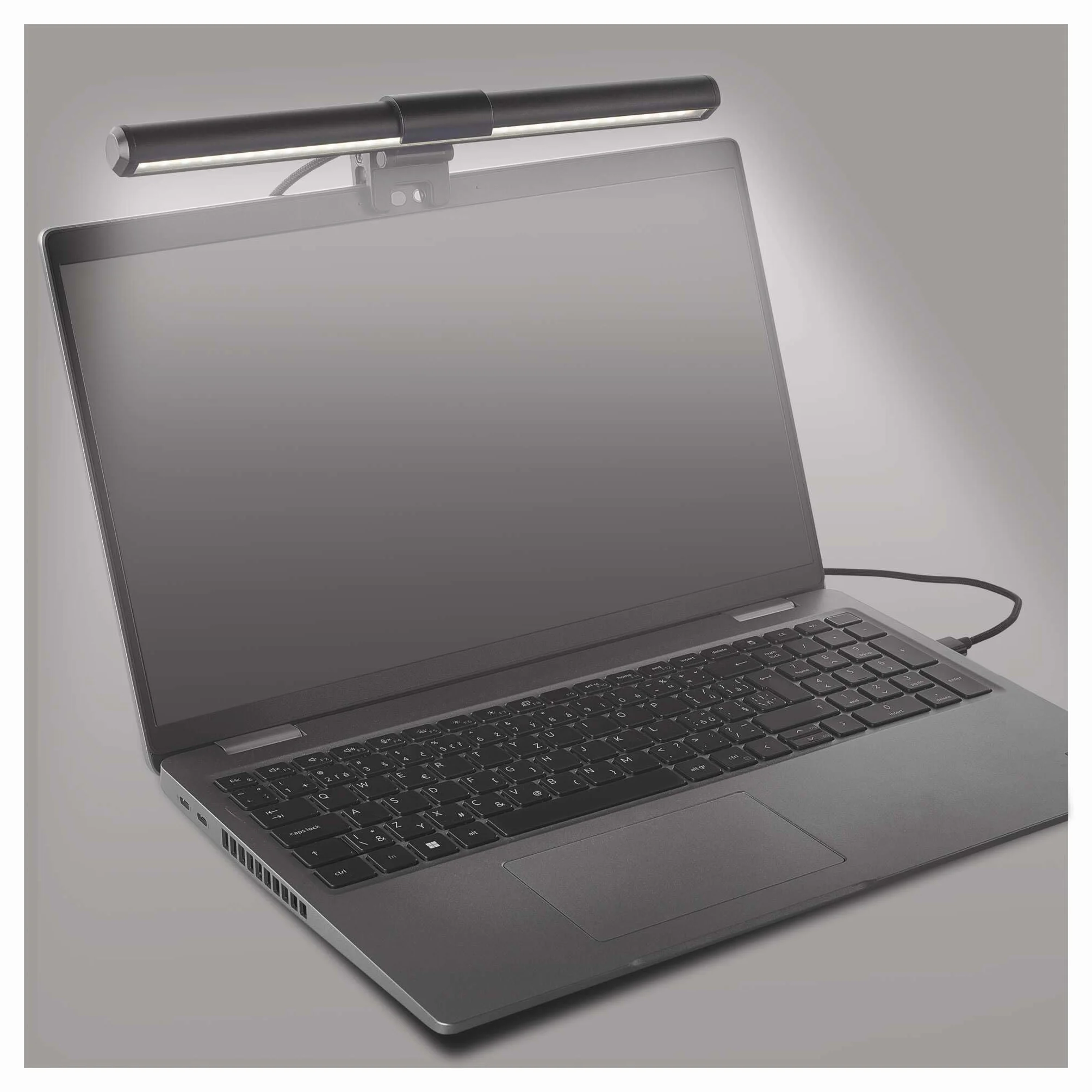 EMOS Ra 95 - Lampada LED per computer portatile, 30 cm, 5,6 W, con supporto a clip, barra luminosa USB da 150 lm, lampada da schermo inclinabile, dimmerabile, colori luce regolabili, durata 30000 ore,