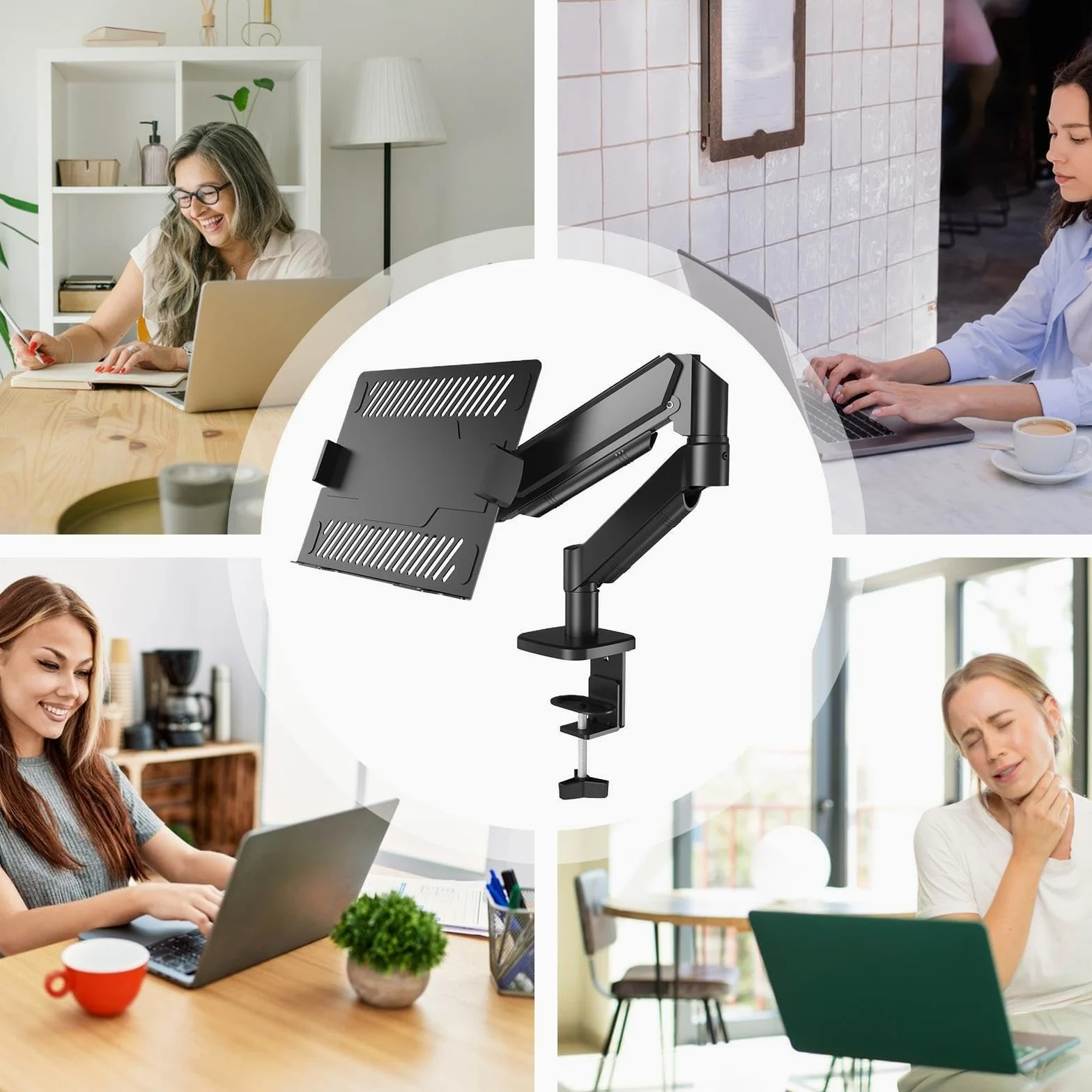 Supporto Laptop Regolabile Portatile Sostegno Verticale Telescopico per PC | Scrivania per Monitor Per Ufficio Casa Camera Da Studio Sala Riunioni Aula