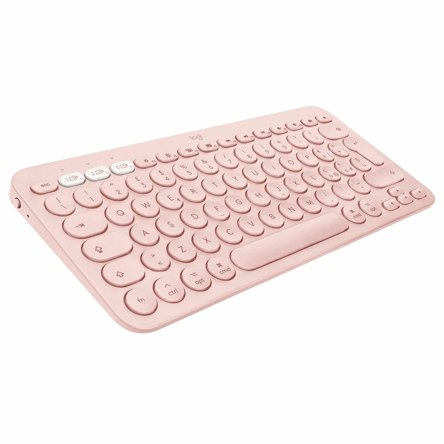 Logitech K380 Tastiera Bluetooth Multidispositivo per Mac, Rosa, Layout Qwerty Italiano, Compatta
