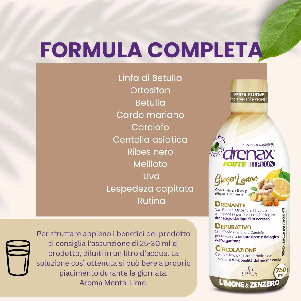 Drenax Forte Ginger&Lemon Integratore Alimentare 750 ml
