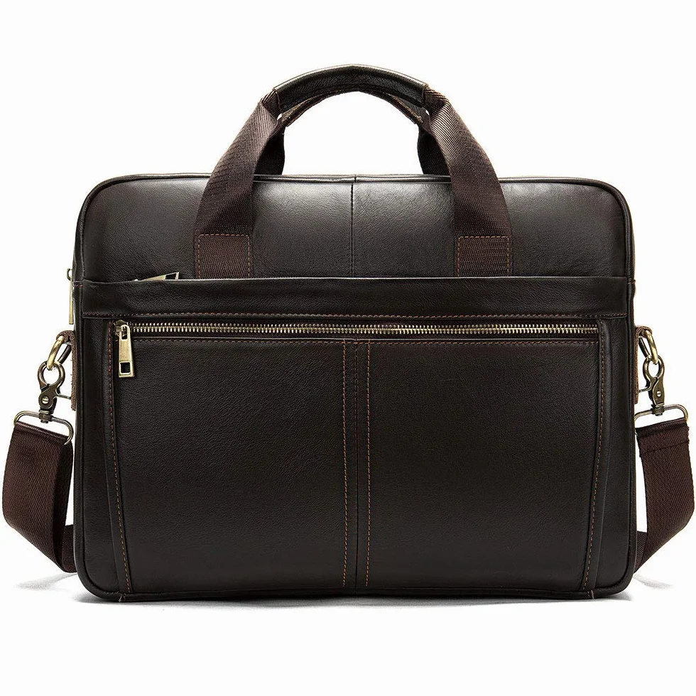 Ventiquattrore Uomo, Computer portatile Borse Vera Pelle per Laptop Vintage da Uomo Borsa Cuoio Portadocumenti Ventiquattrore Tracolla Lavoro (Caffè Scuro)