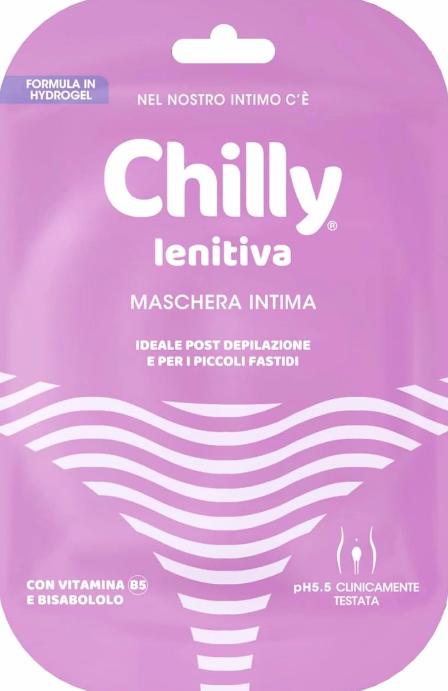 Chilly Maschera Lenitiva Hydrogel per Parti Intime Femminili con Vitamina B5 e Bisabololo pH5.5