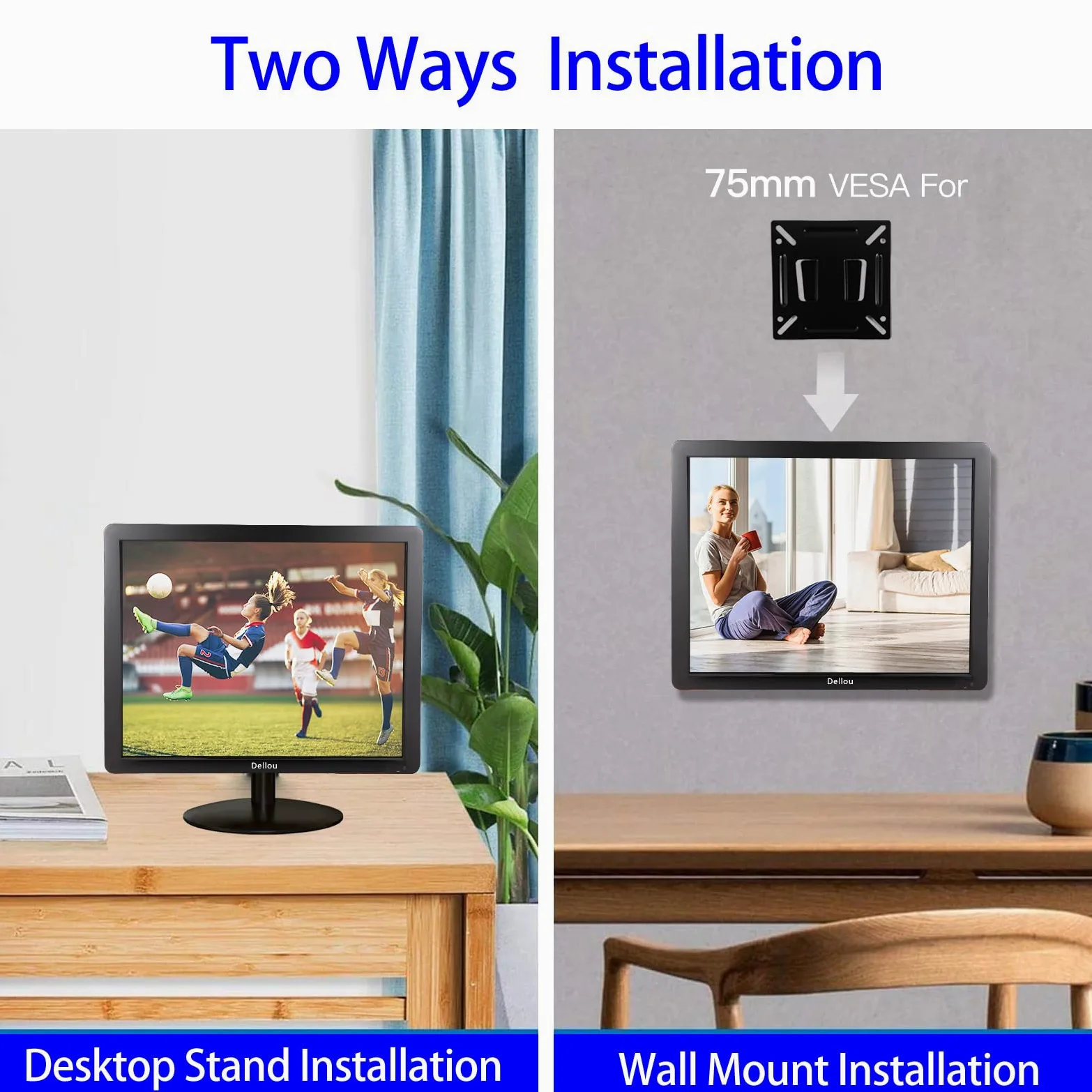 17 pollici Monitor di sorveglianza Monitor CCTV telecamera monitor | Multifunzionale interfaccia BNC, HDMI, AV, VGA, USB, PC ingresso Monitor del computer LCD Monitoring 1280x1024 Full HD