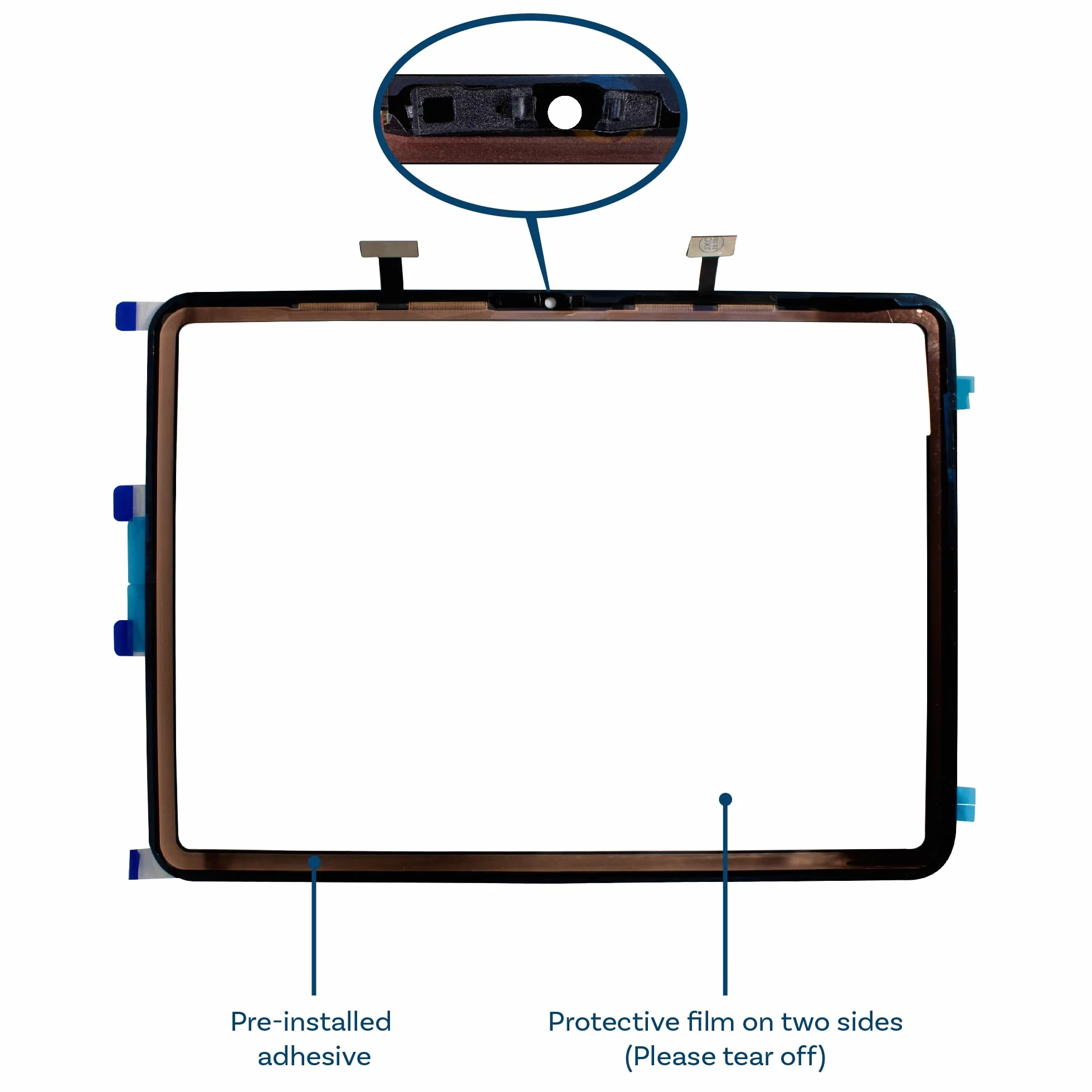 MMOBIEL Vetro touchscreen digitalizzatore compatibile con iPad 10 gen 2022 Parte di ricambio del display - Incl. supporto preinstallato, adesivo biadesivo e strumento di riparazione - Nero