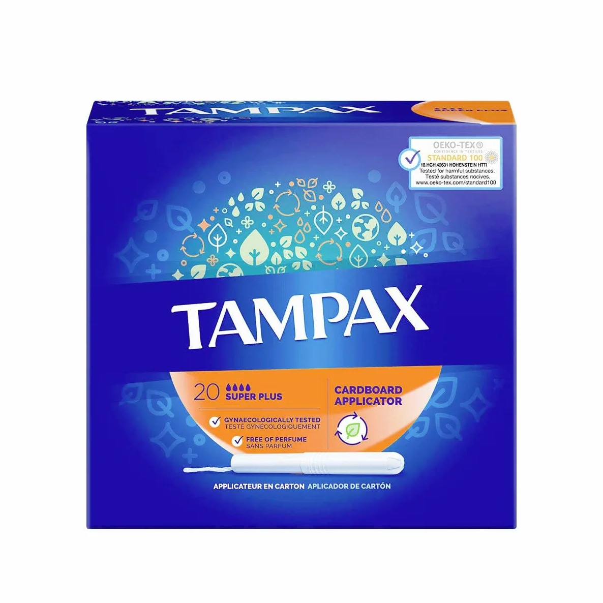 Tampax Super Plus - Assorbenti con applicatore in cartone, 20 tamponi